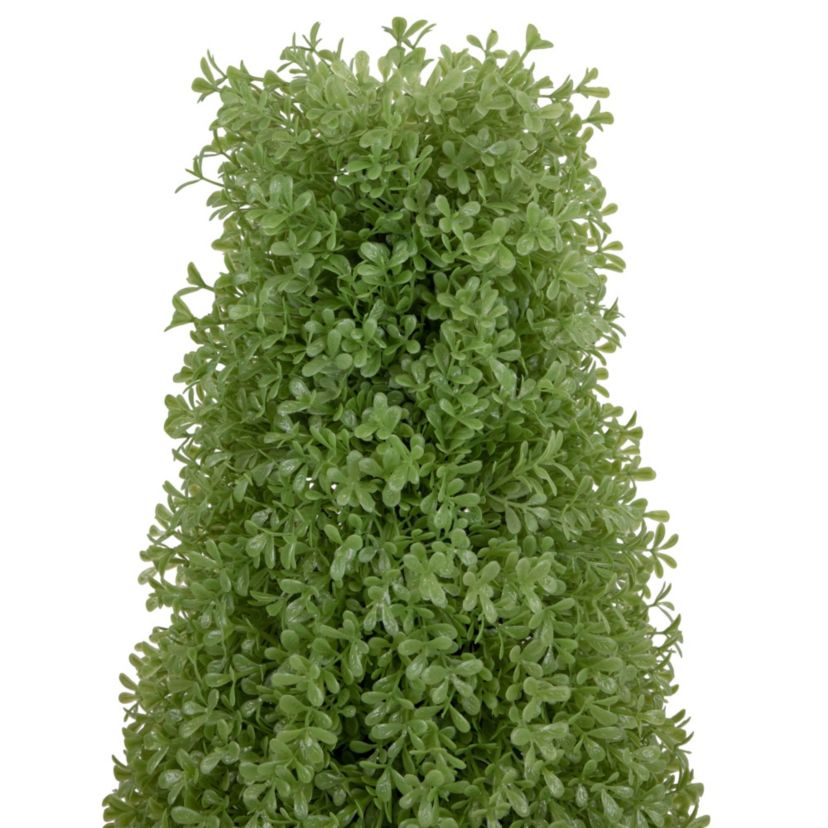 3 Artificial Boxwood Cone Topiary Tree with Round Pot  Unlit