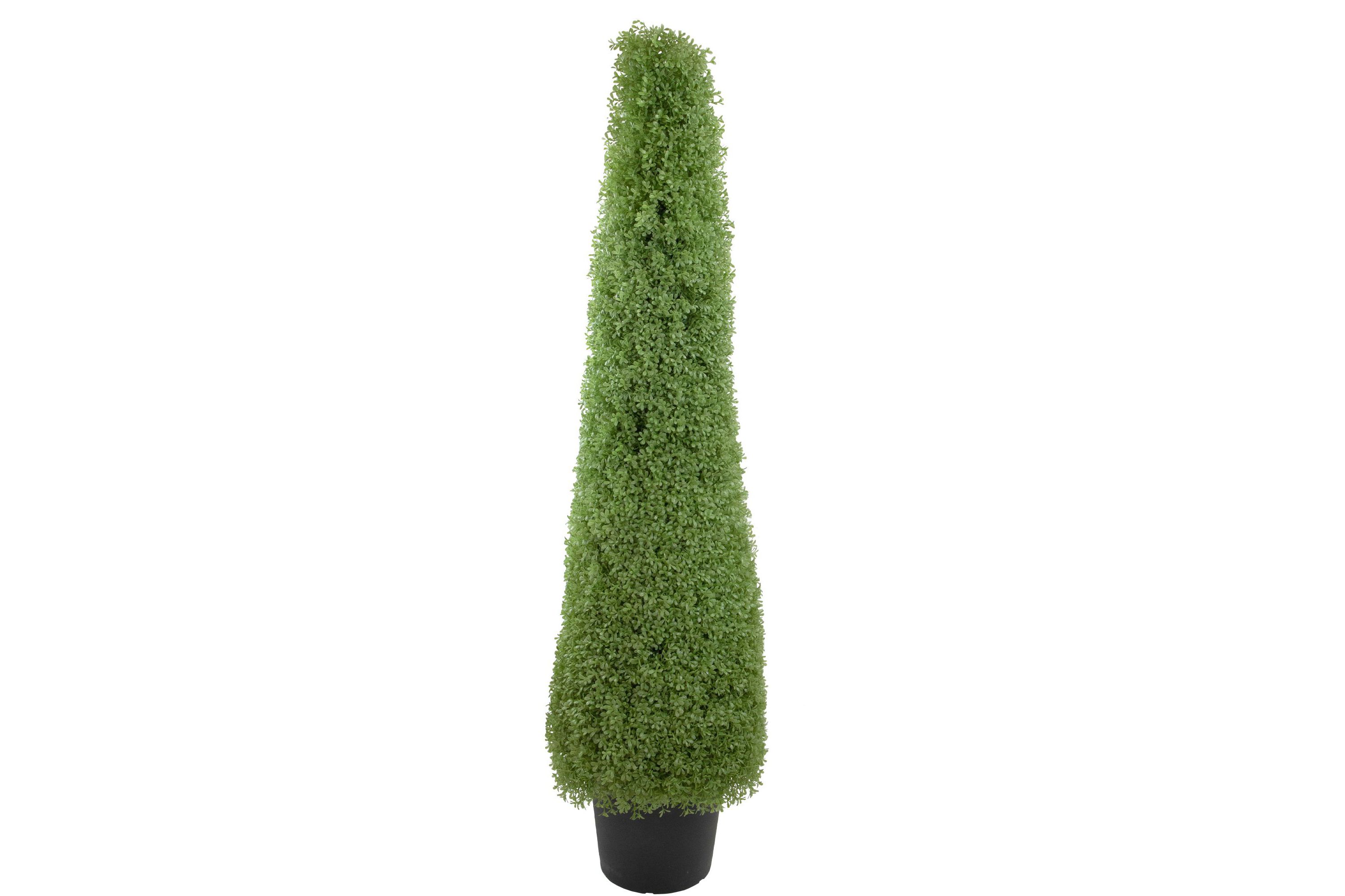 5 Artificial Boxwood Cone Topiary Tree with Round Pot  Unlit