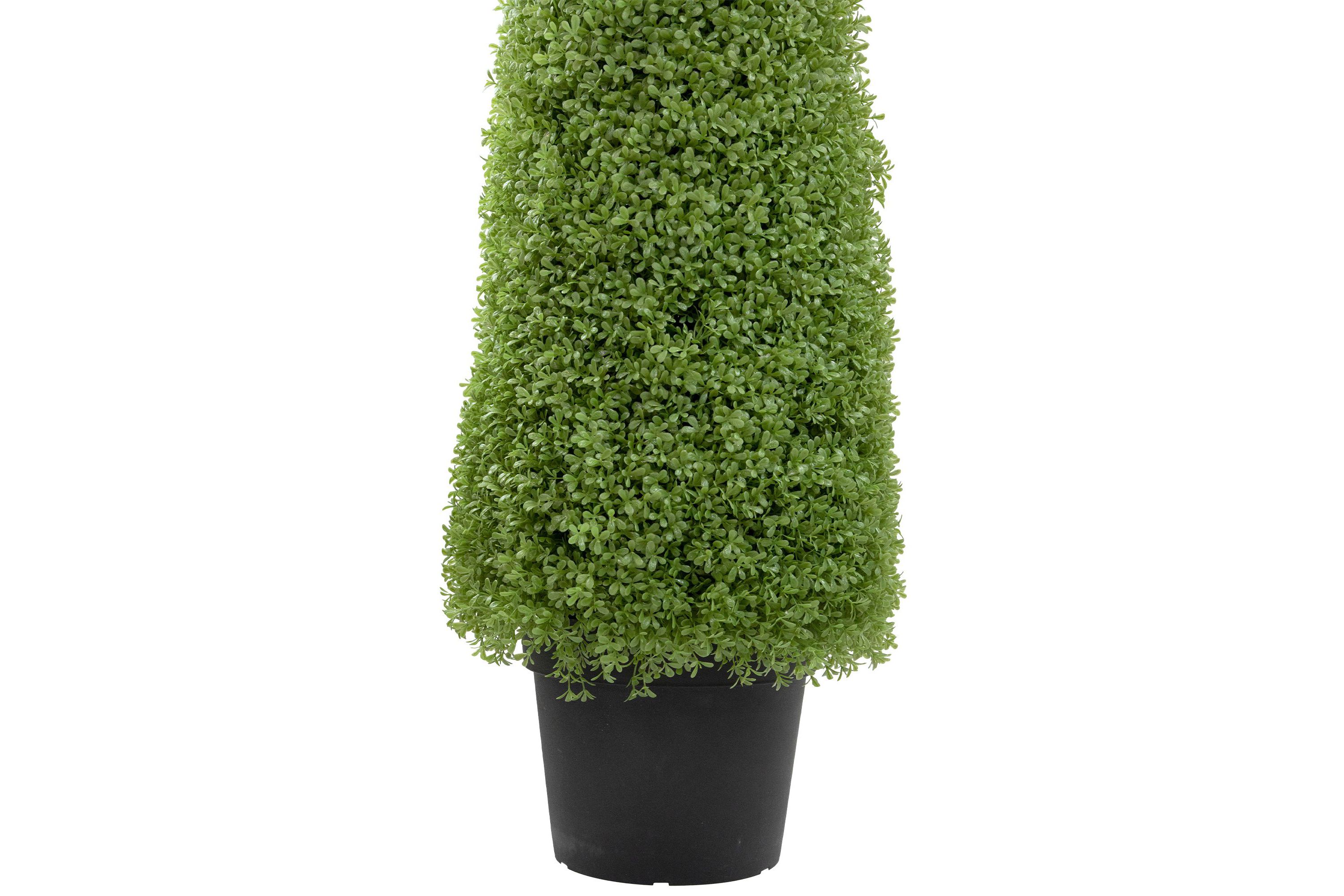 5 Artificial Boxwood Cone Topiary Tree with Round Pot  Unlit