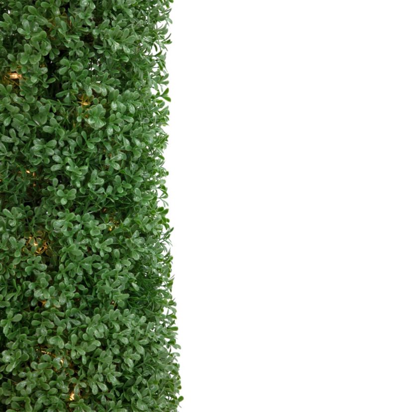 4 Pre-Lit Artificial Boxwood Cone Topiary Tree with Pot  Clear Lights