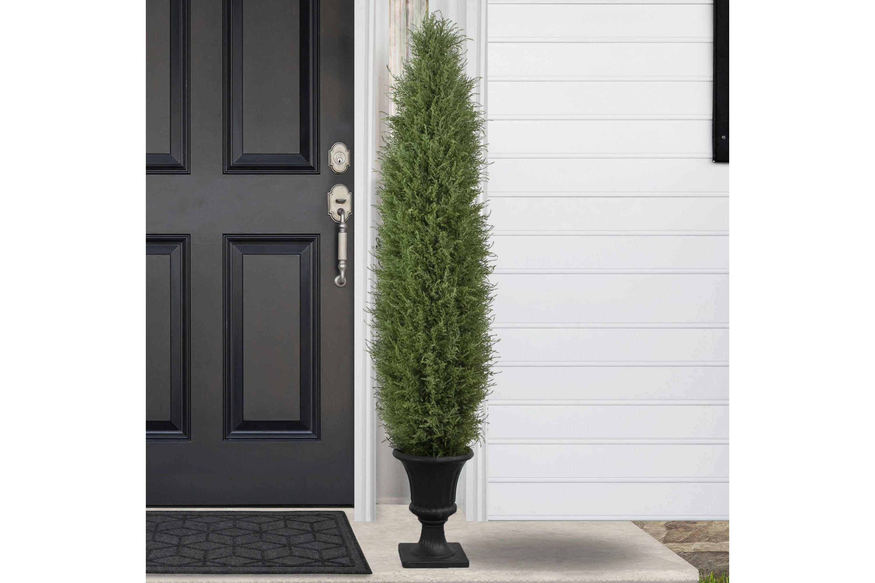 Real Touch™ Artificial Cedar Pine Arborvitae Tree in Urn Style Pot  Unlit - 5