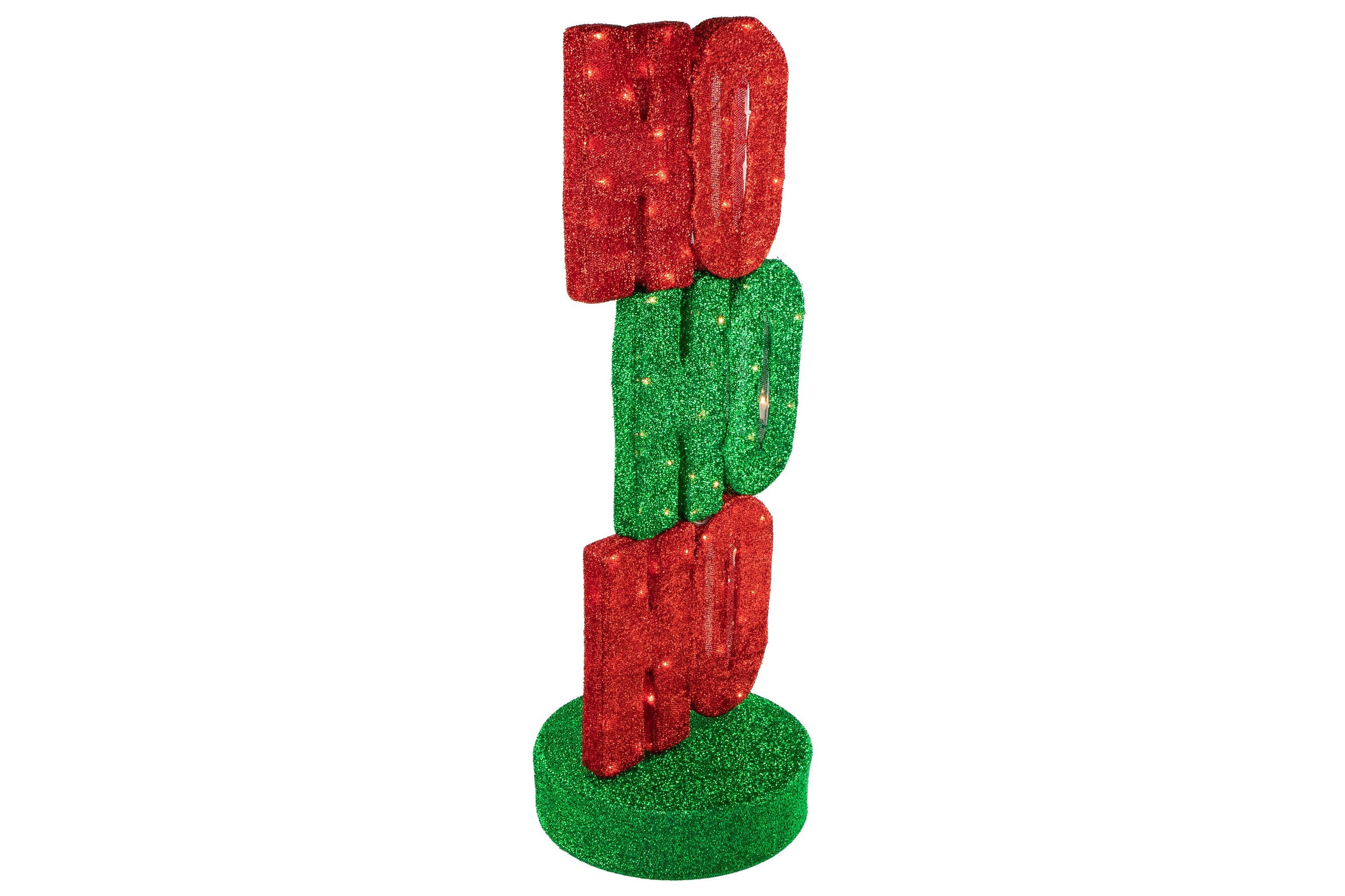 Lighted "Ho Ho Ho" Outdoor Christmas Sign Decoration - 39" - Warm White Lights