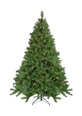 Northlight 7.5' Pre-Lit Chatham Pine Artificial Christmas Tree Clear Lights, Green -  0191296940238