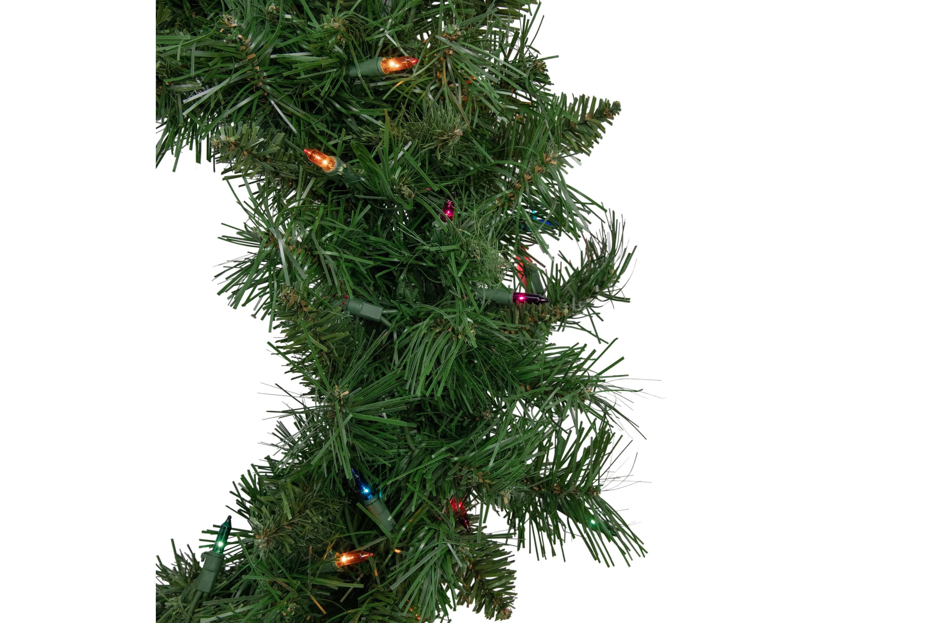 Pre-lit Chatham Pine Artificial Christmas Wreath  24-Inch  Multi-Color Lights