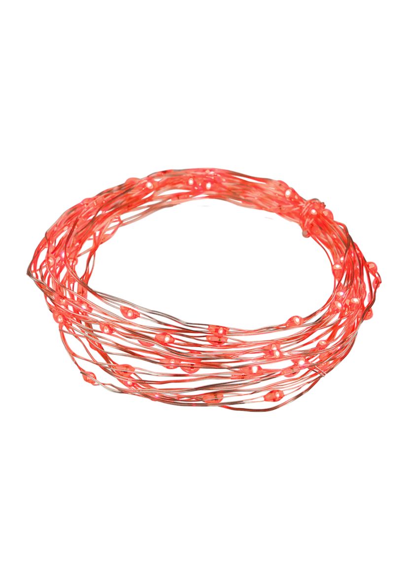 100ct Red LED Micro Fairy Lights - 20ft  Copper Wire