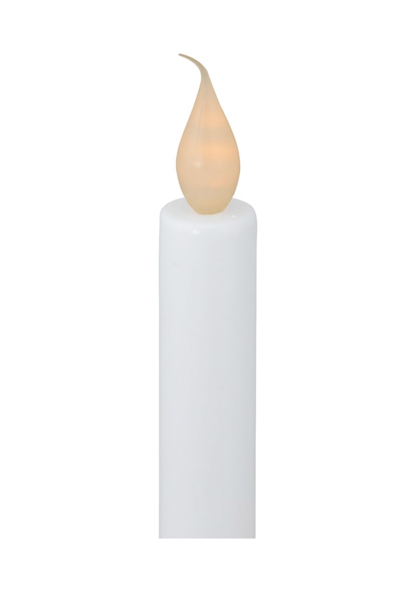 10Inch Pre-Lit LED White Lighted 3ct Candolier Christmas Candle Lamp