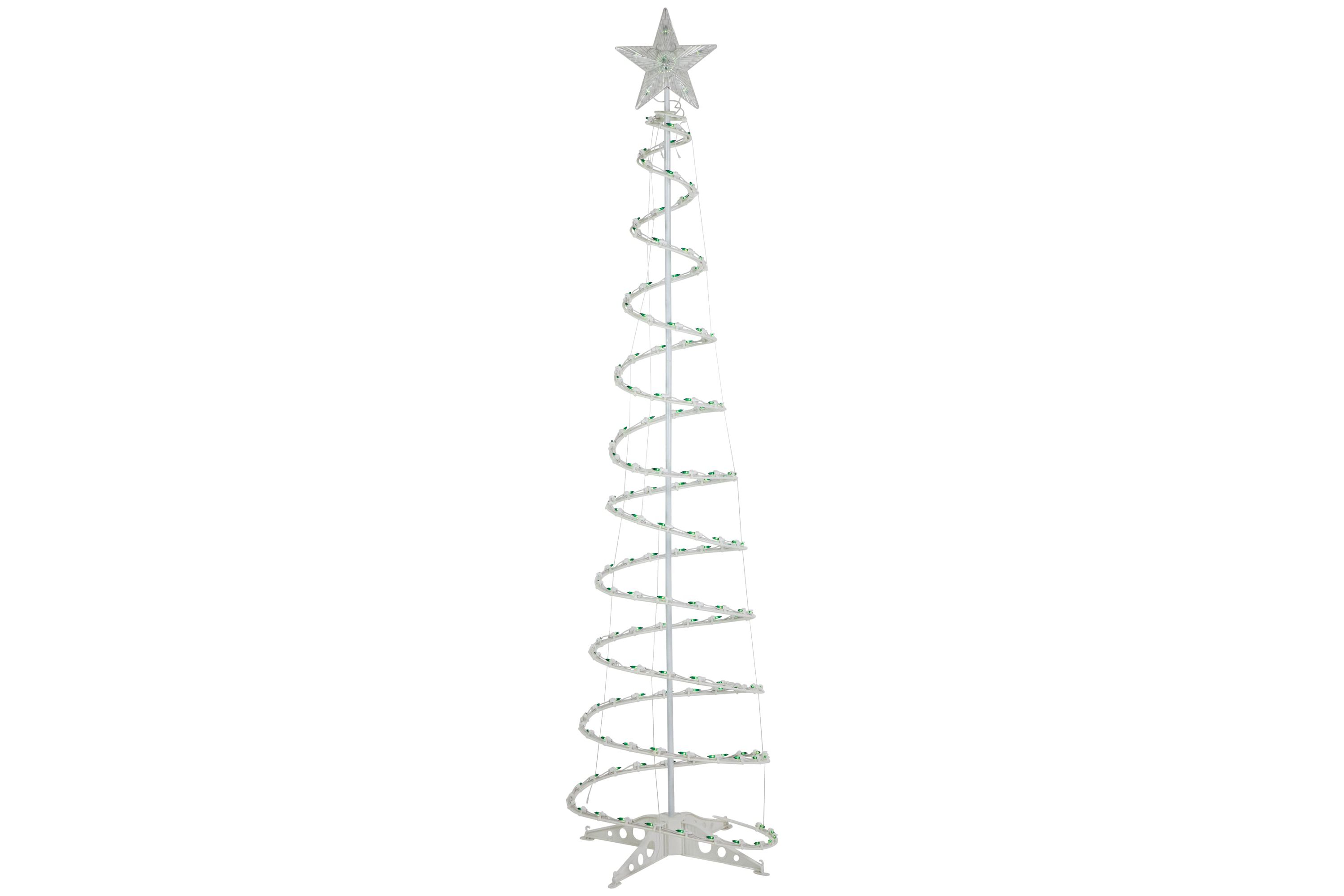 Set of 3 Green Lighted Spiral Christmas Trees 3ft 4ft and 6ft