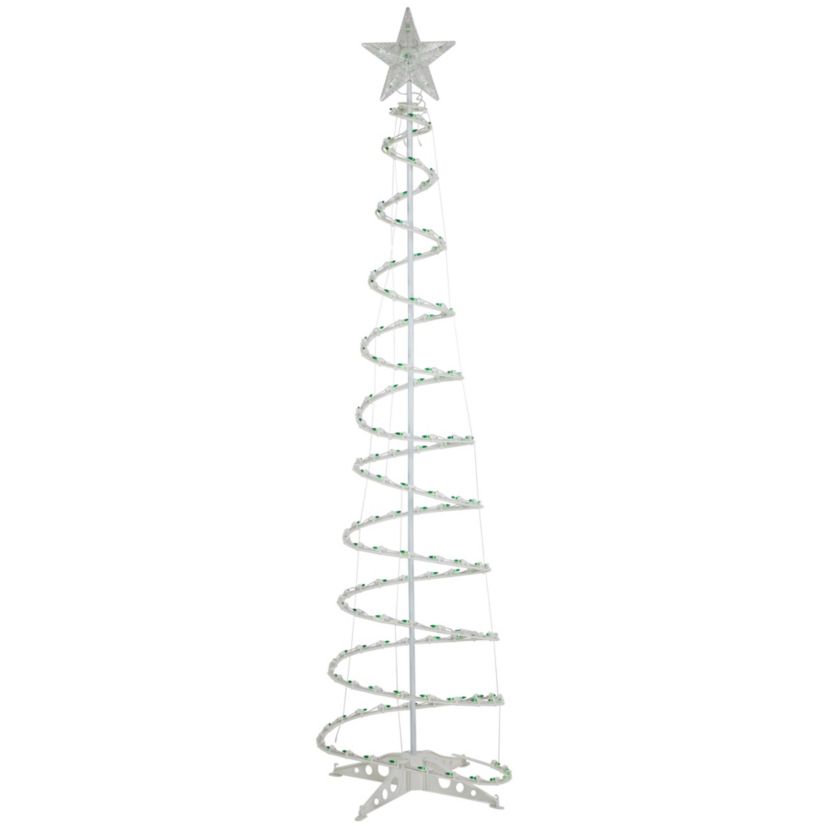 Set of 3 Green Lighted Spiral Christmas Trees 3ft 4ft and 6ft