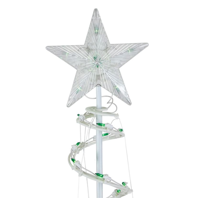 Set of 3 Green Lighted Spiral Christmas Trees 3ft 4ft and 6ft