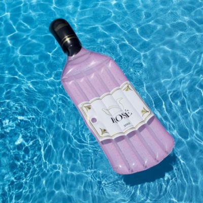 94" Pink Rose Bottle Inflatable Swimming Pool Lounge Float