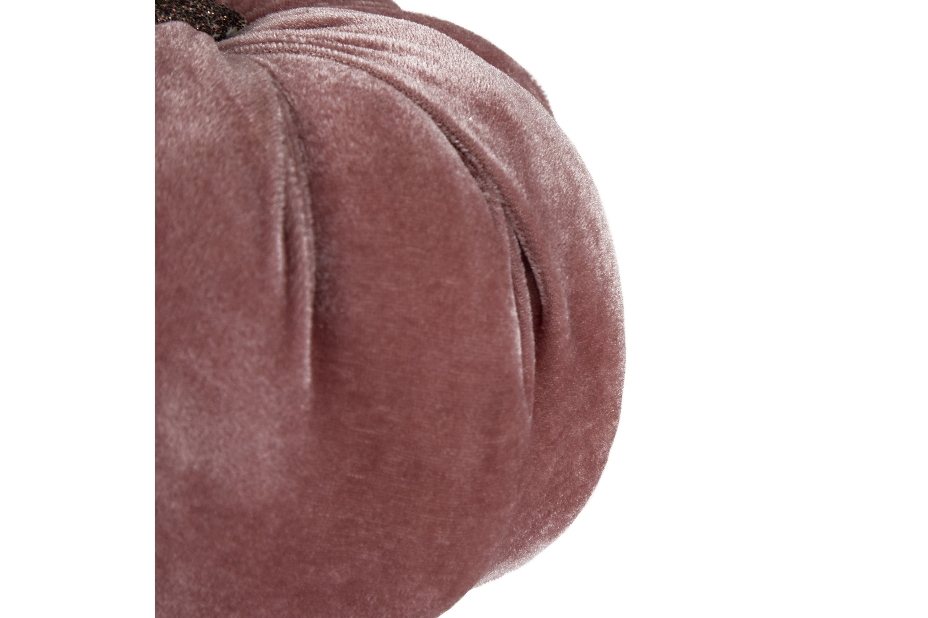 6.25inch Pink Velour Pumpkin Fall Harvest Decoration