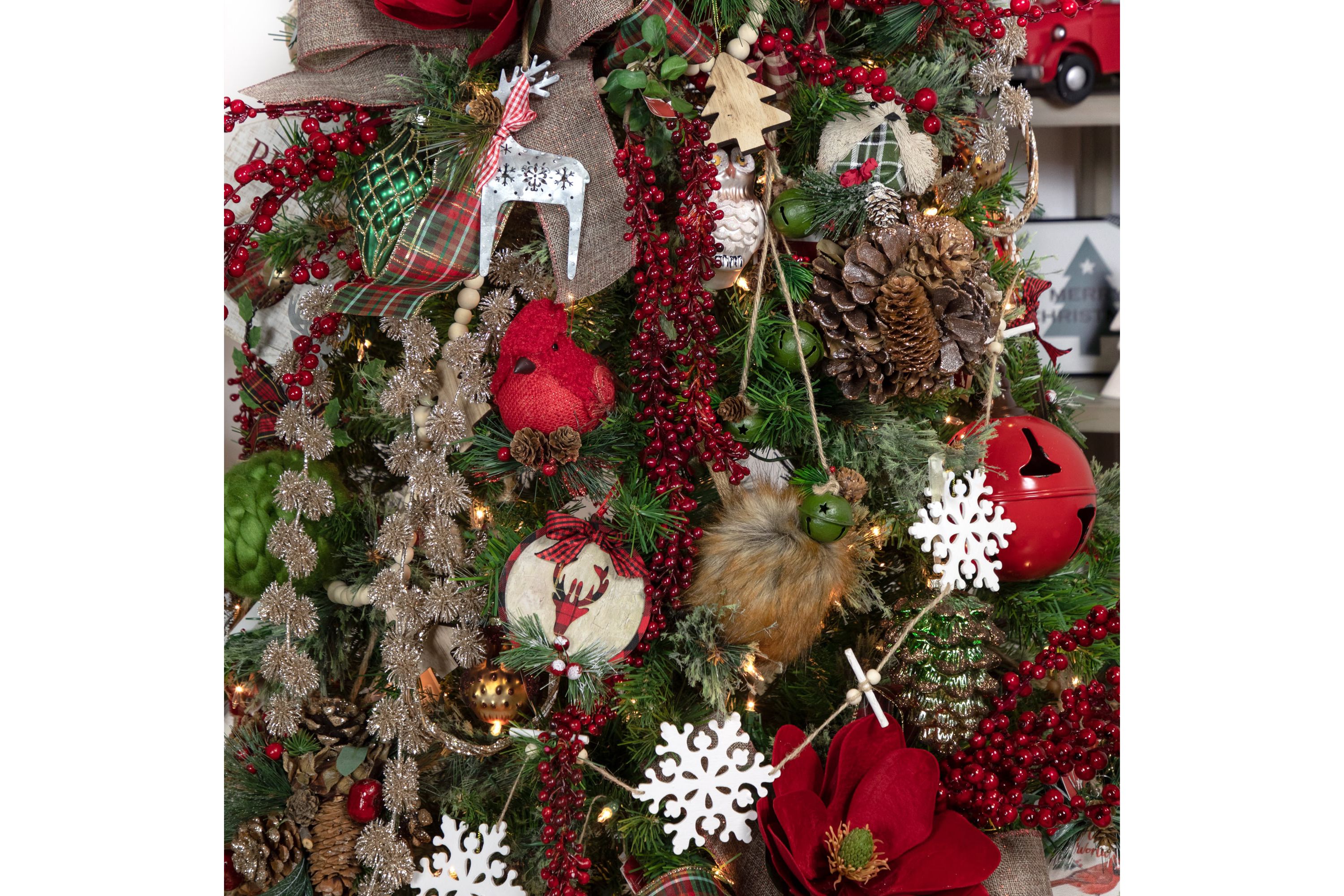 4ft White Snowflakes on Jute Rope Hanging Christmas Garland