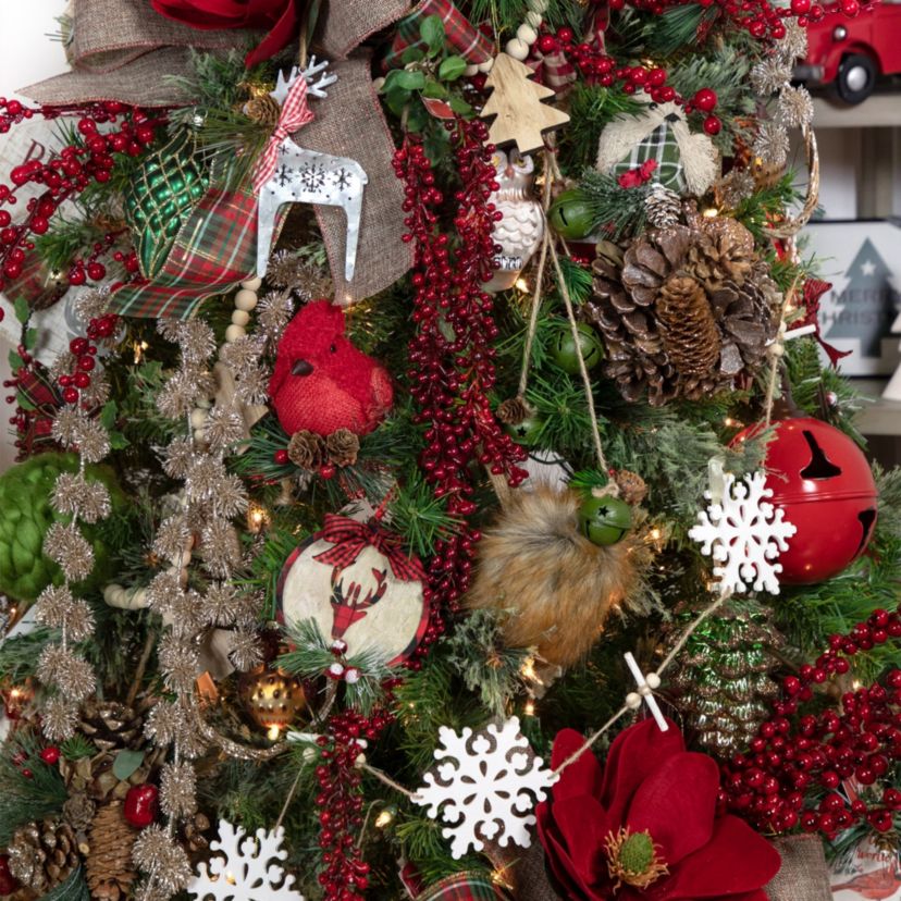 4ft White Snowflakes on Jute Rope Hanging Christmas Garland