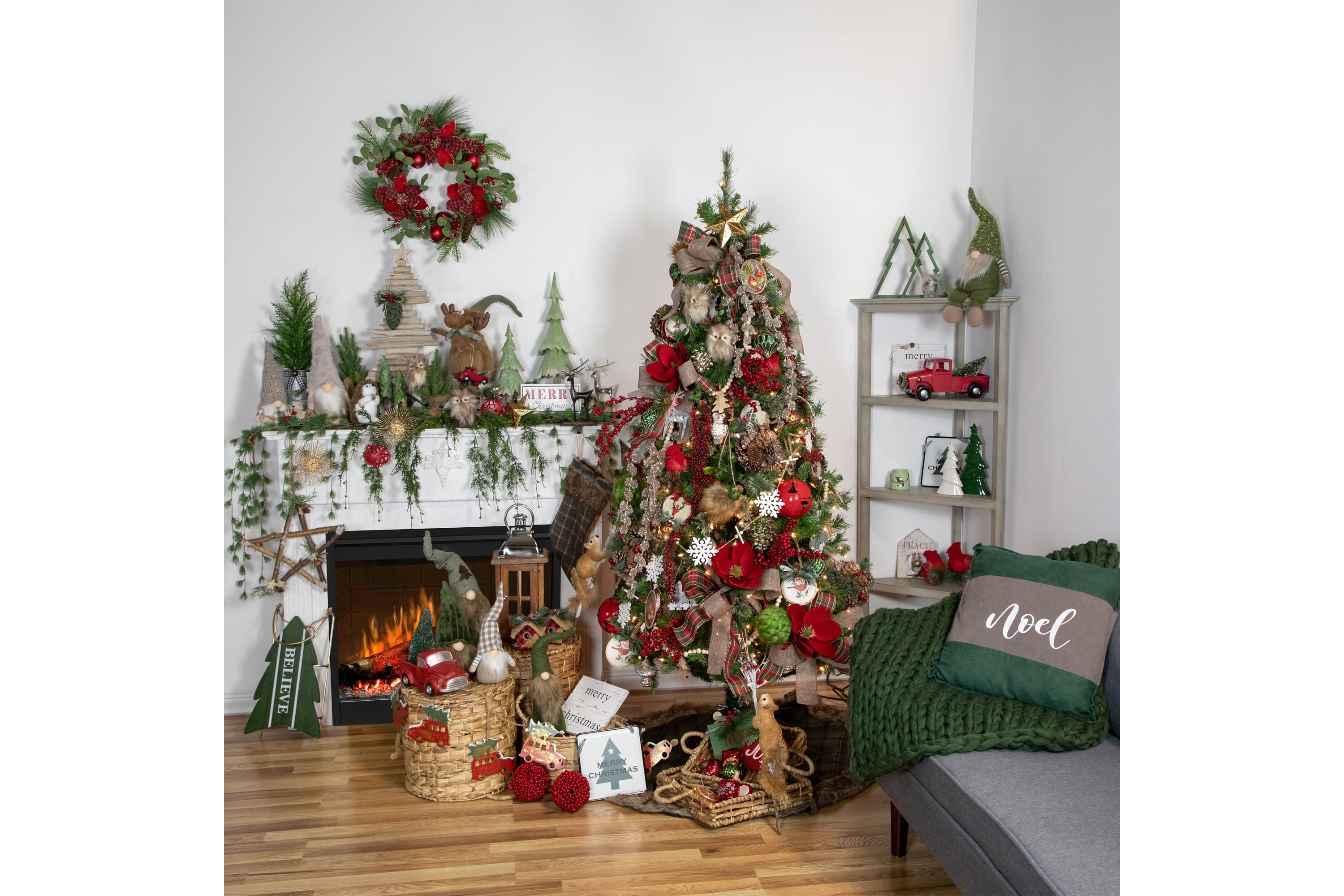 4ft White Snowflakes on Jute Rope Hanging Christmas Garland
