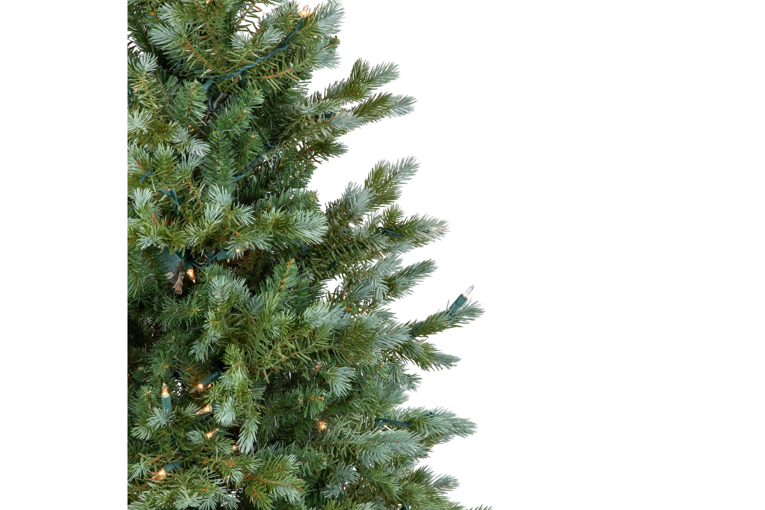 4 Potted Blue Spruce Artificial Christmas Tree  Clear Lights