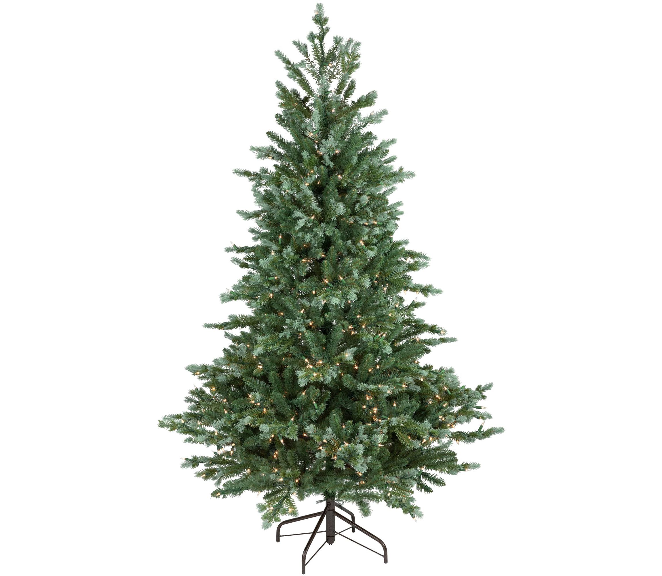 Real Touch™️ Pre-Lit Medium Blue Spruce Artificial Christmas Tree - 6 - Clear Lights