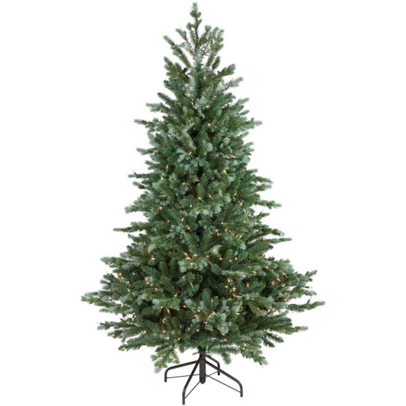 Real Touch™️ Pre-Lit Medium Blue Spruce Artificial Christmas Tree - 6 - Clear Lights