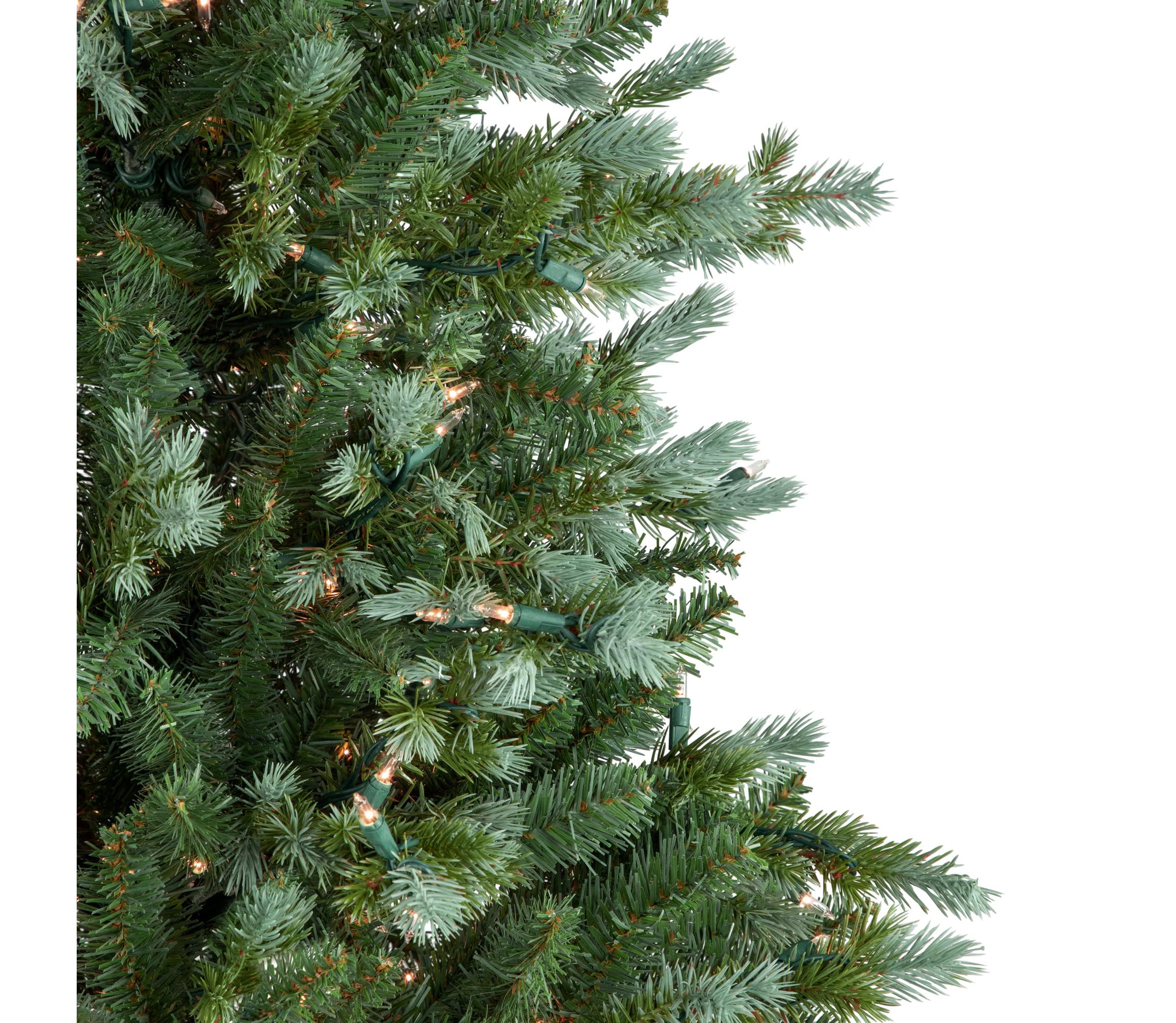 Real Touch™️ Pre-Lit Medium Blue Spruce Artificial Christmas Tree - 6 - Clear Lights