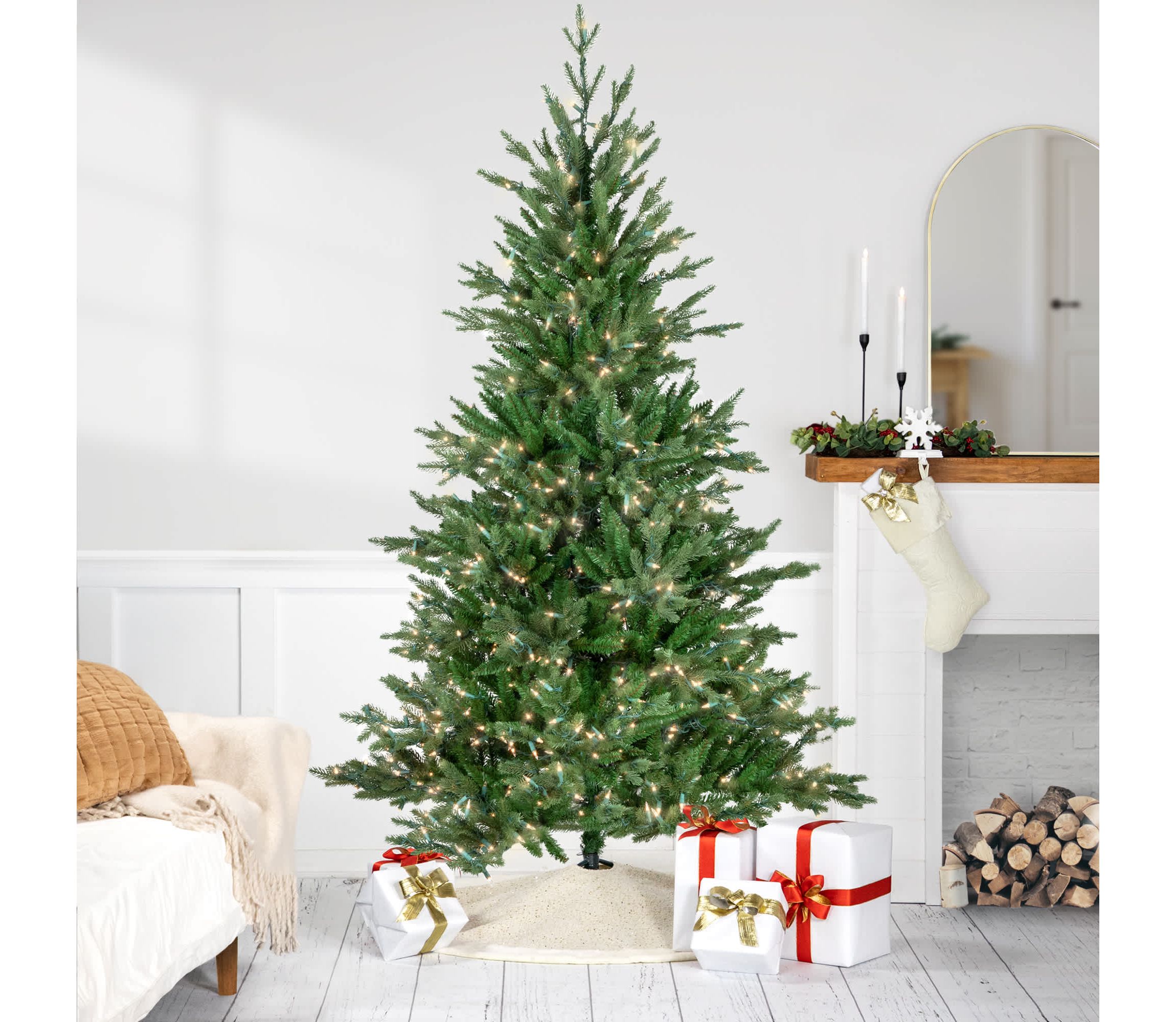 Real Touch™ Pre-Lit Medium Grande Spruce Artificial Christmas Tree - 7 - Clear Lights