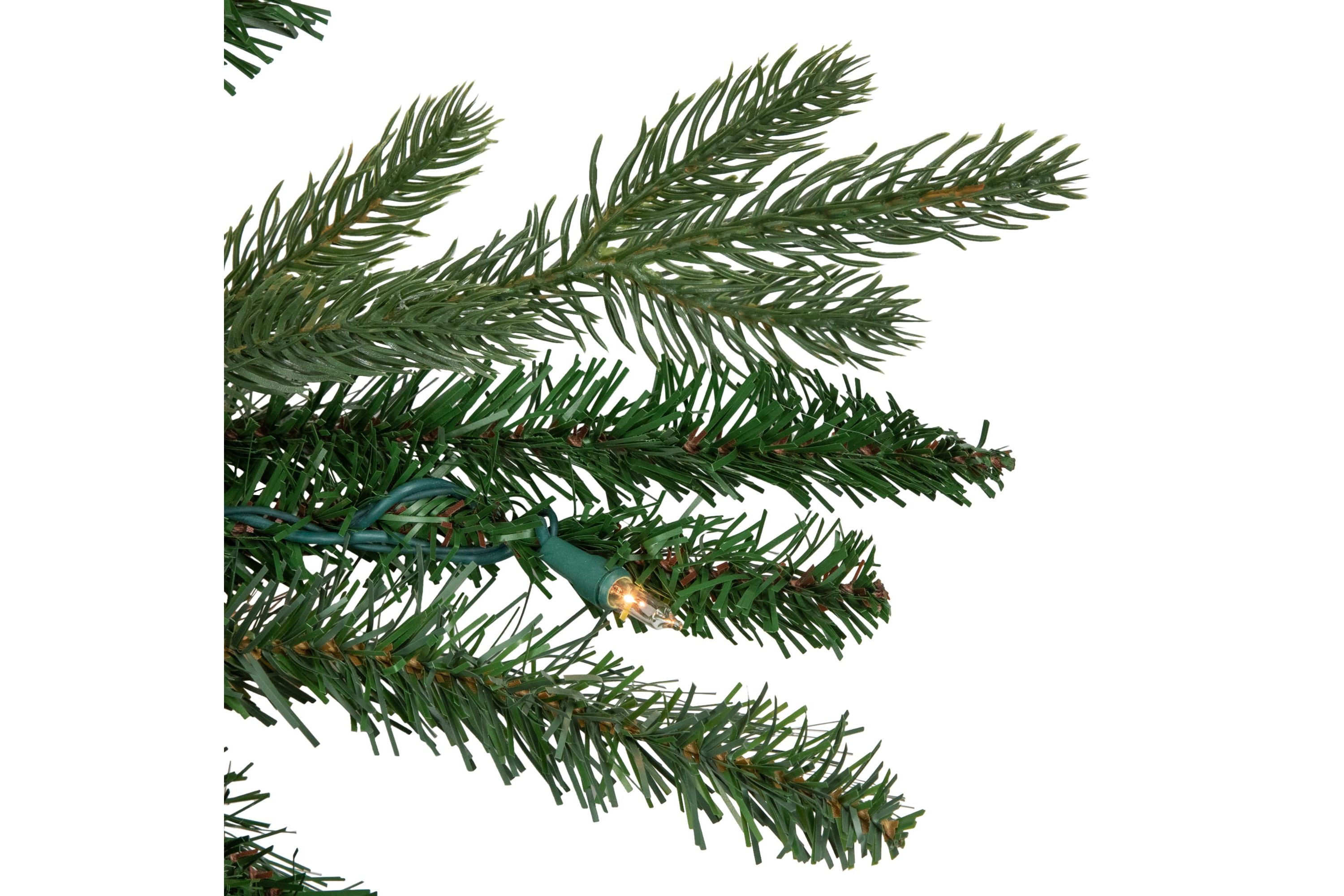 Pre-Lit Grande Spruce Artificial Christmas Wreath  24-Inch  Clear Lights