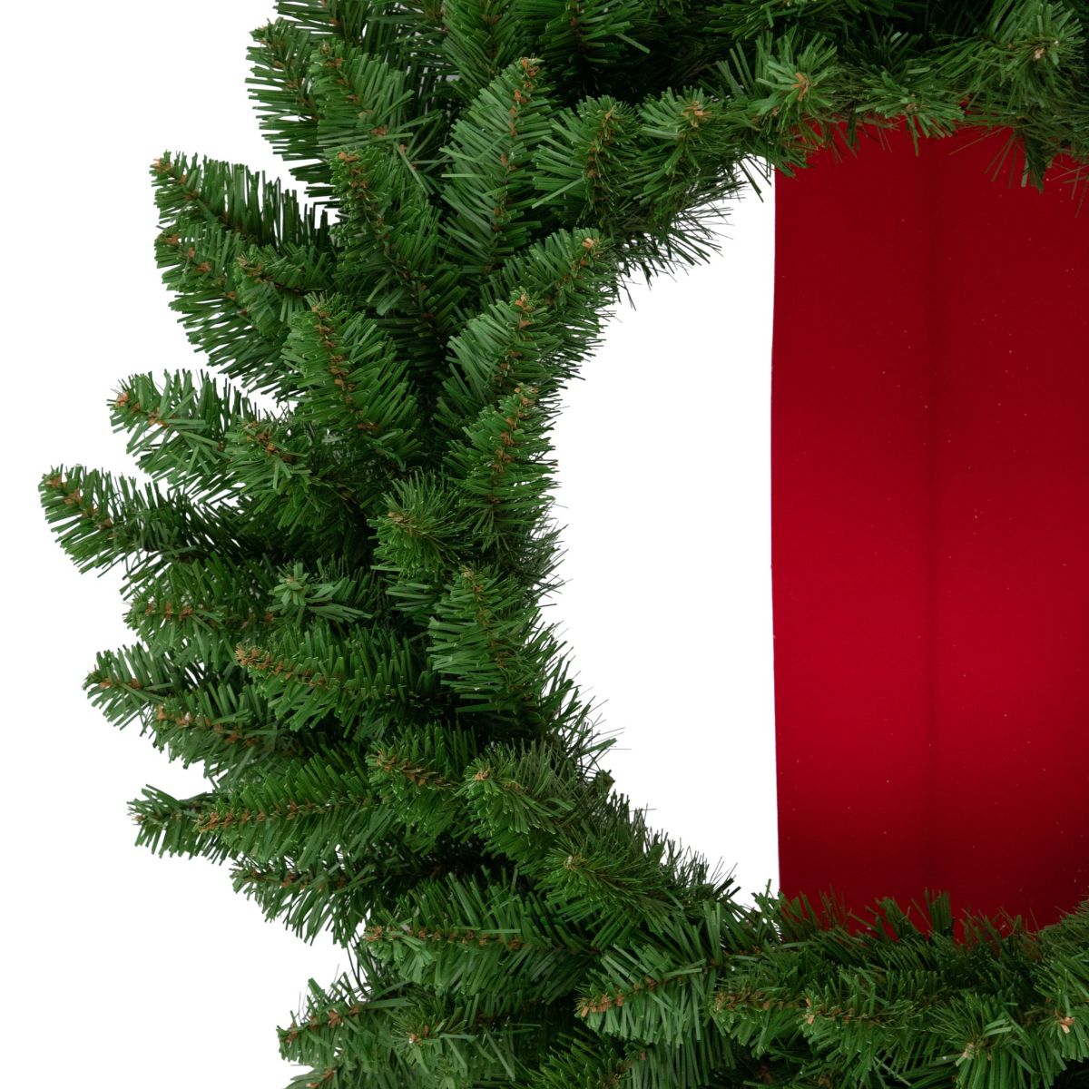 Set of 3 Wreaths on Red Ribbon Hanging Christmas Decoration 6.5ft