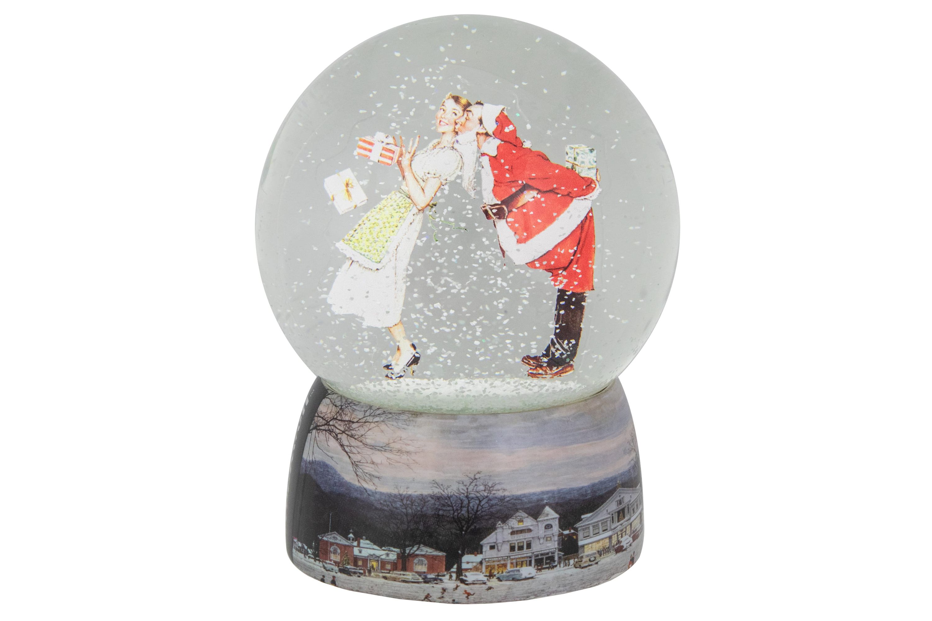 6.5inch Norman Rockwell Christmas Surprise Snow Globe
