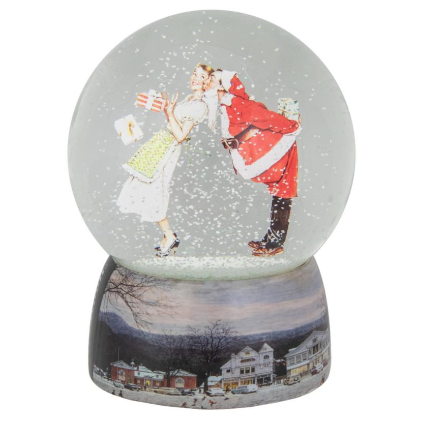 6.5inch Norman Rockwell Christmas Surprise Snow Globe