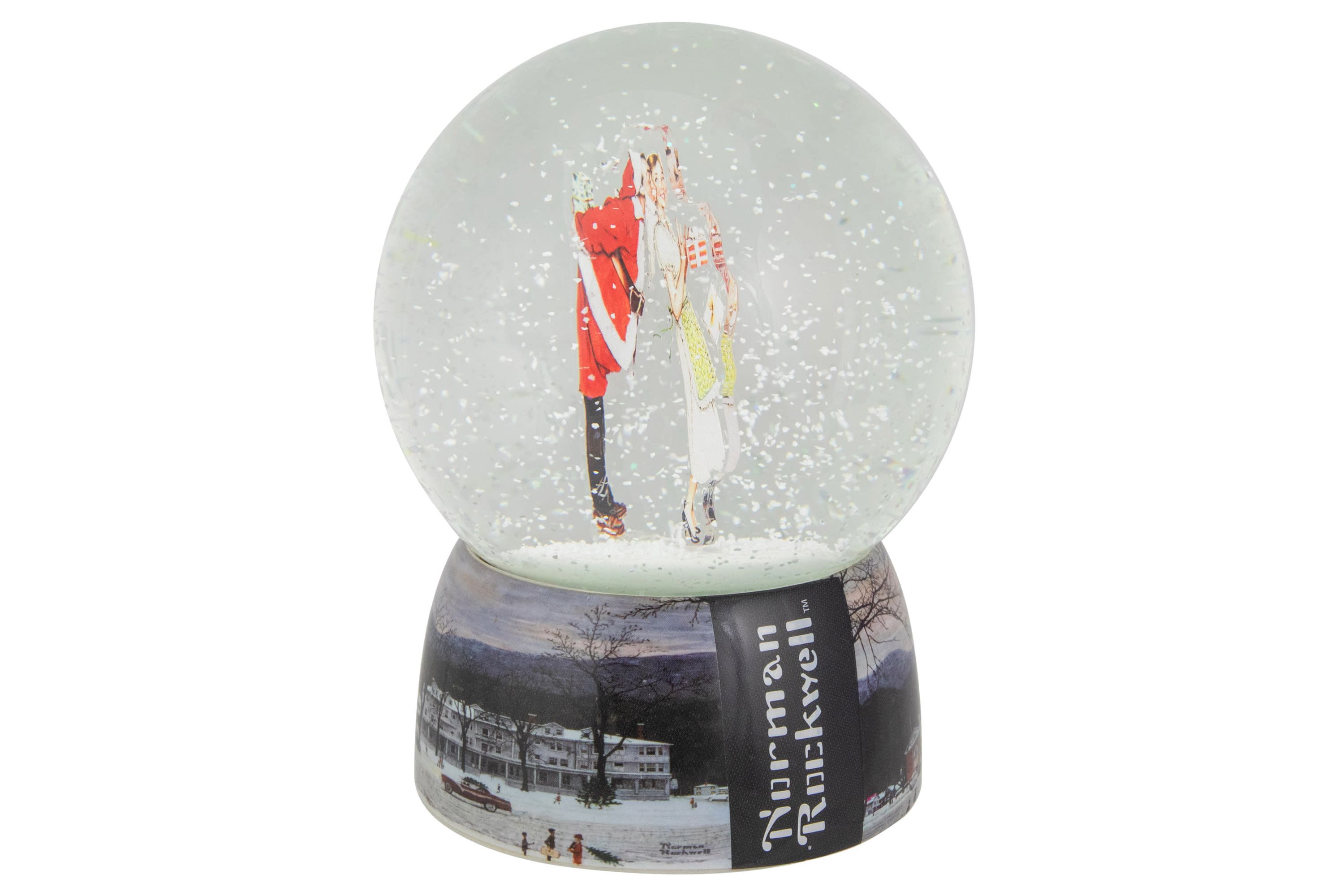 6.5inch Norman Rockwell Christmas Surprise Snow Globe