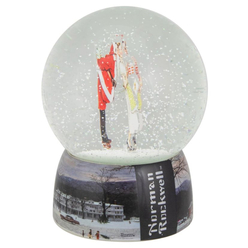 6.5inch Norman Rockwell Christmas Surprise Snow Globe