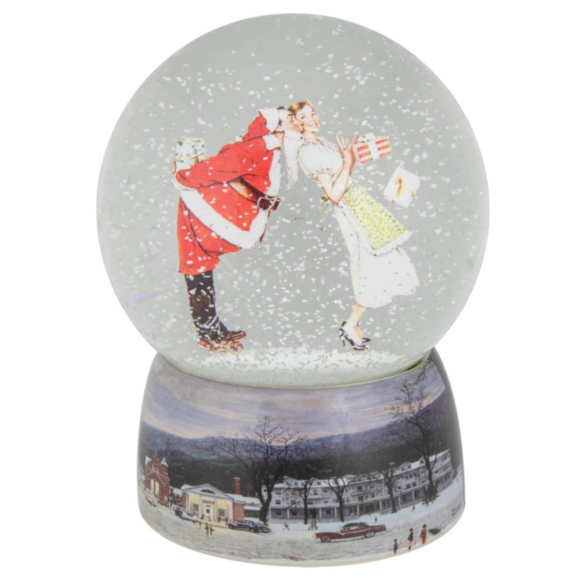 6.5inch Norman Rockwell Christmas Surprise Snow Globe