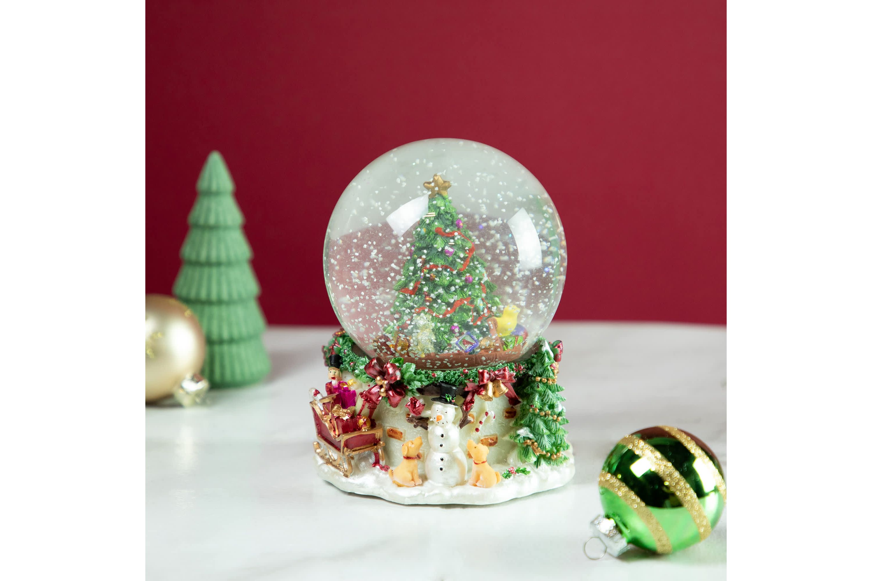 Gifts Under the Christmas Tree Musical Snow Globe - 6.5"