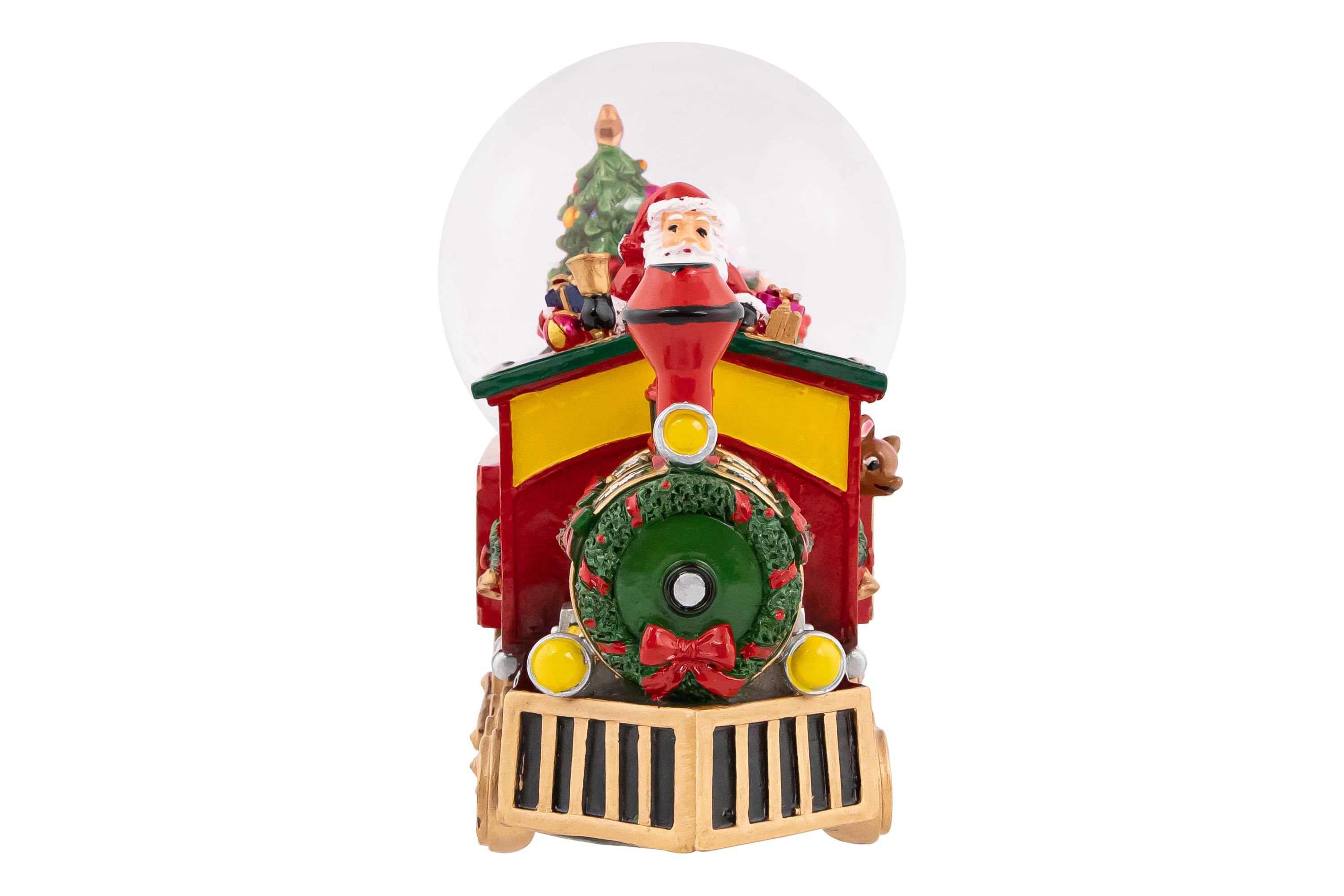 8.25" Santa Driving the Christmas Train Musical Snow Globe