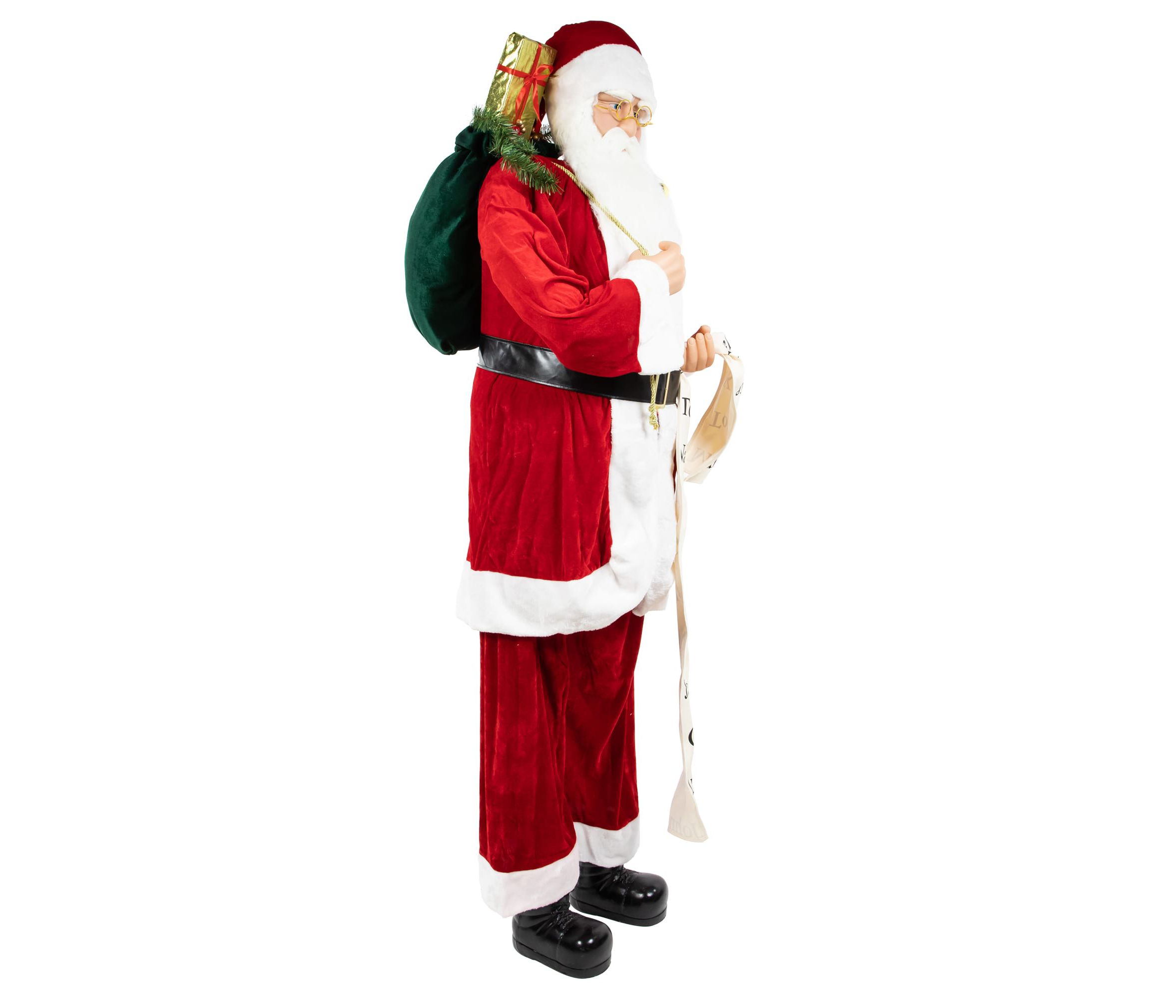 72inch Red and White Santa Claus with Naughty or Nice List Christmas Figure