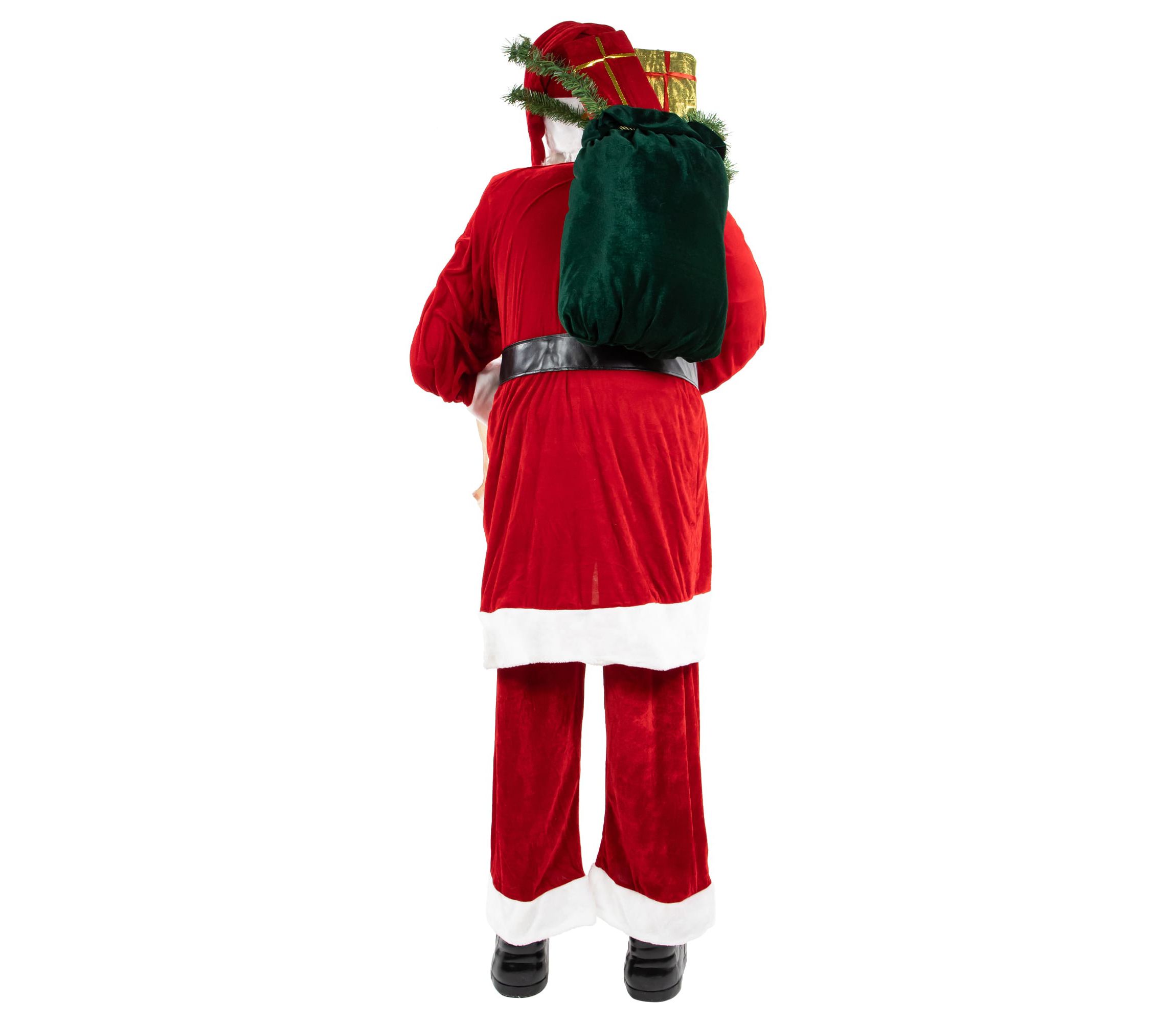 72inch Red and White Santa Claus with Naughty or Nice List Christmas Figure