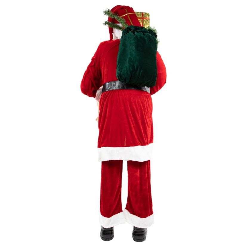 72inch Red and White Santa Claus with Naughty or Nice List Christmas Figure