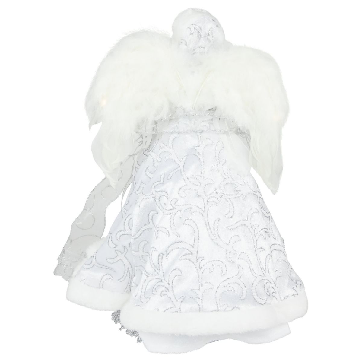 14inch White Angel with Lighted Wings Christmas Tree Topper