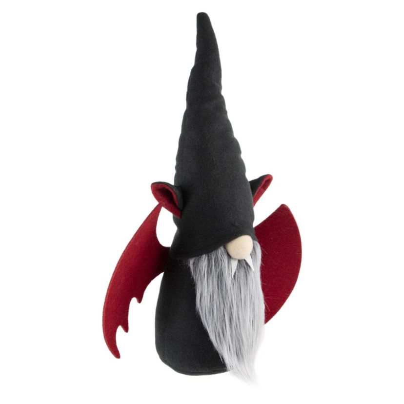 17inch Black and Red Halloween Boy Gnome with Bat Wings
