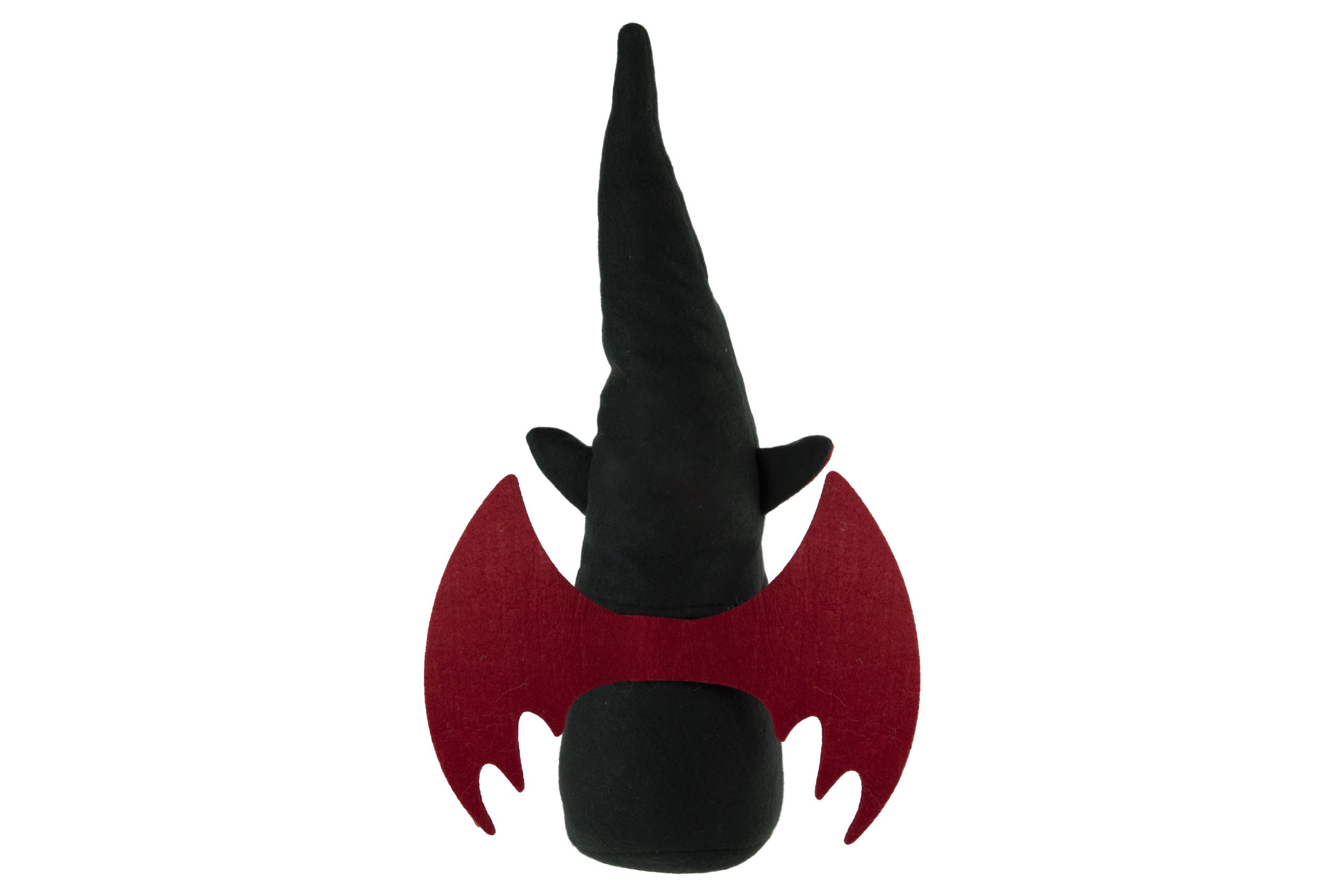 17inch Black and Red Halloween Boy Gnome with Bat Wings