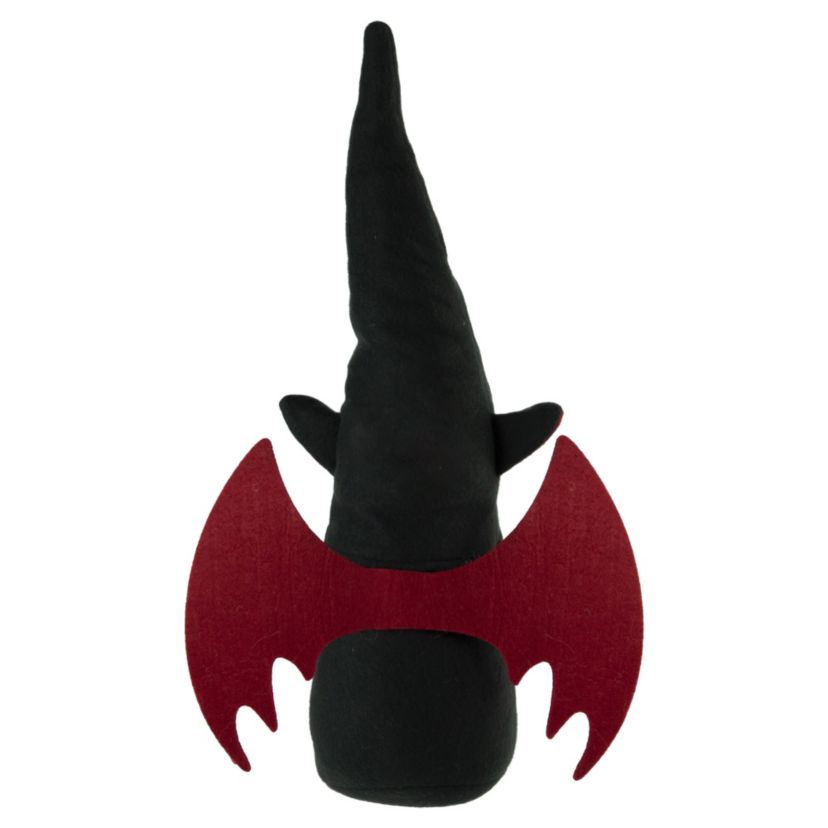 17inch Black and Red Halloween Boy Gnome with Bat Wings
