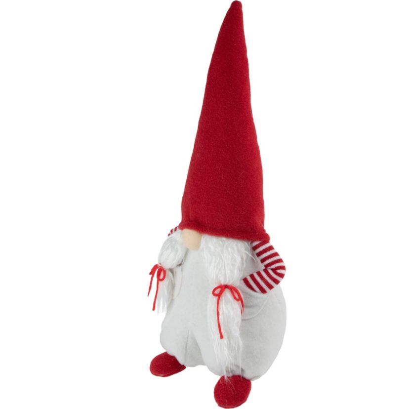 20.5inch Red and White "Hands in Pocket" Girl Christmas Gnome Decoration