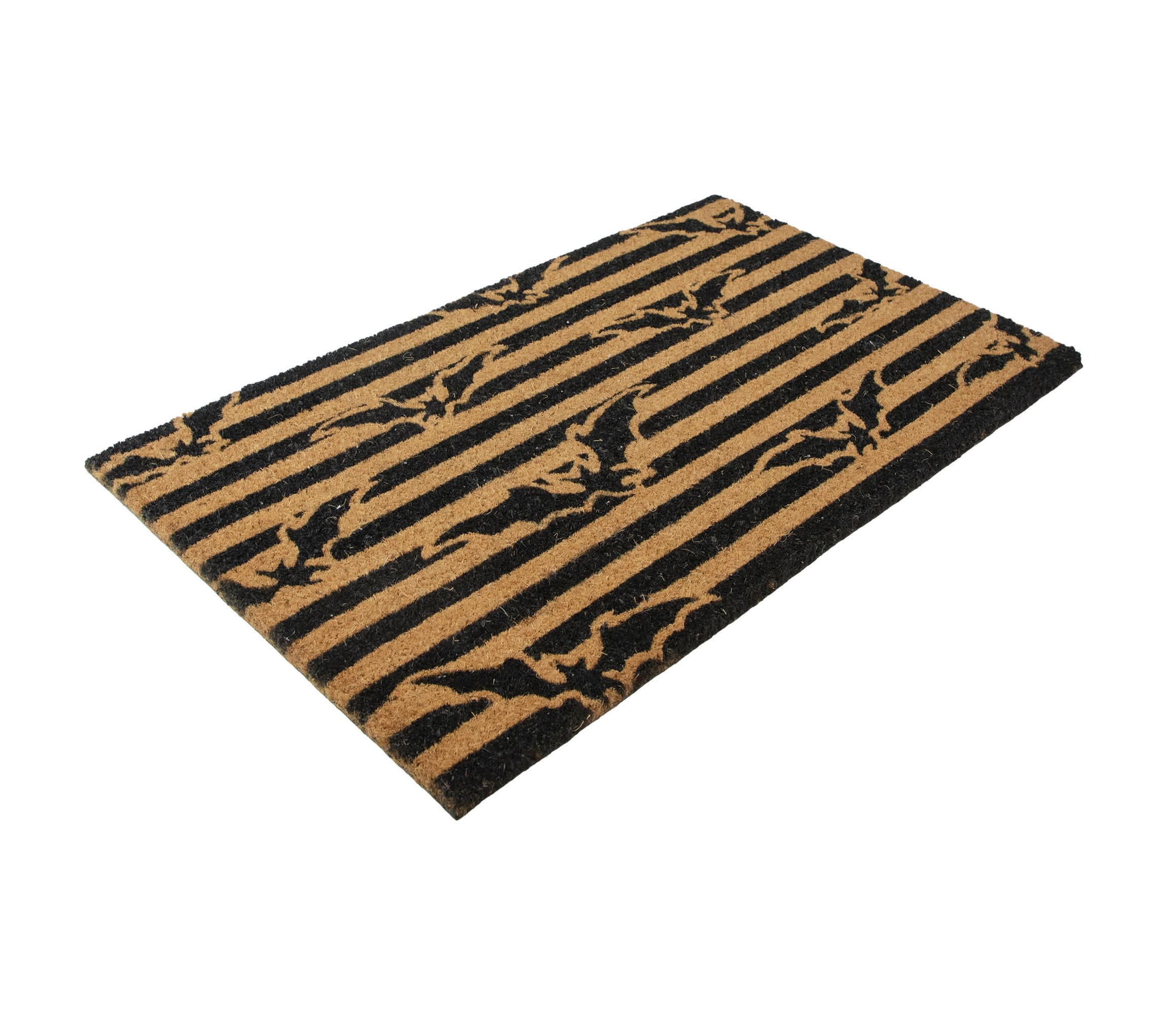 Natural Coir Flying Bats Halloween Doormat 18" x 30"