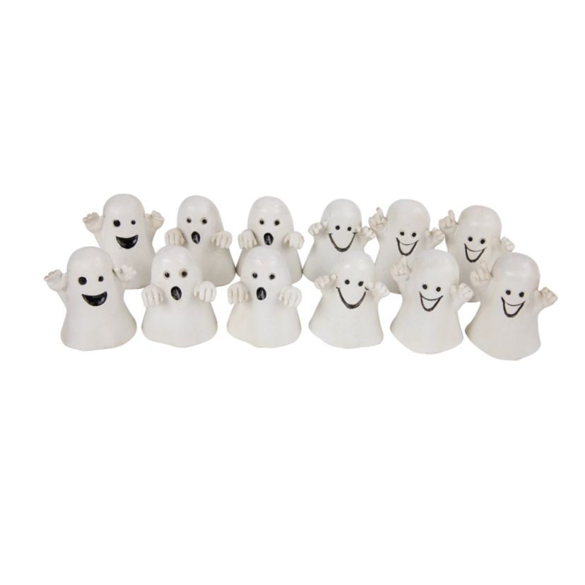 Set of 12 Mini Ghost Decorations 1.5inch