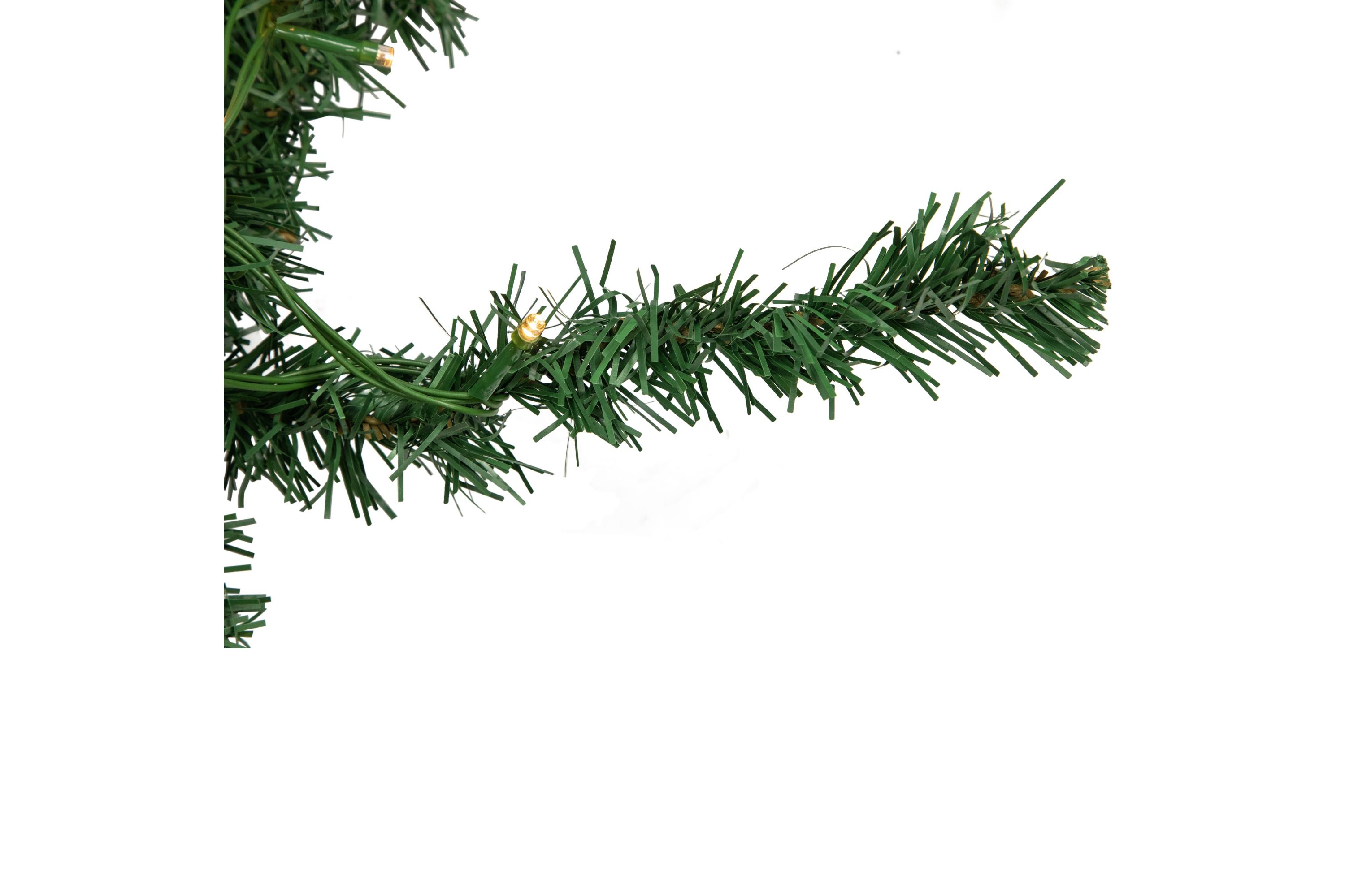 9 x 20" Pre-Lit Green Artificial Pine Christmas Garland  Warm White LED Lights