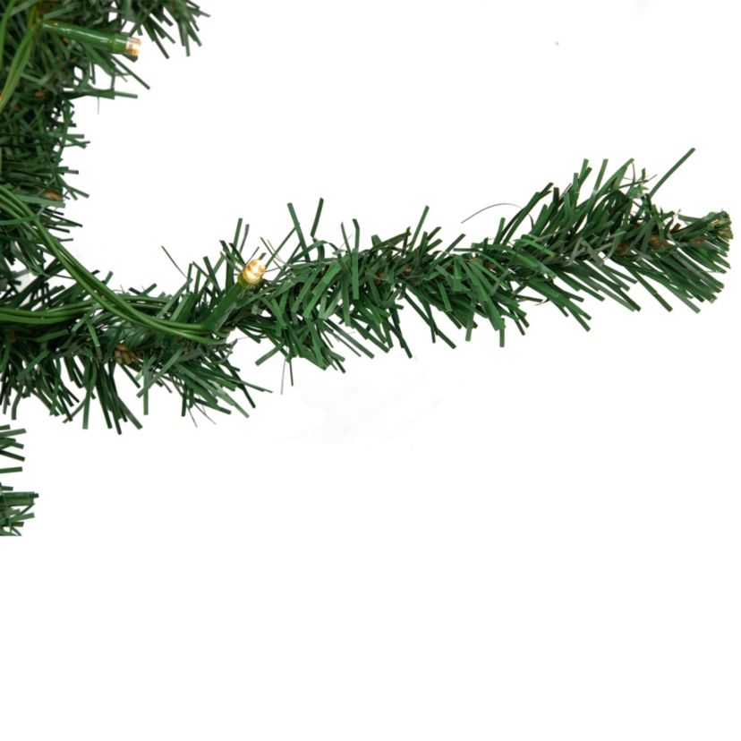 9 x 20" Pre-Lit Green Artificial Pine Christmas Garland  Warm White LED Lights