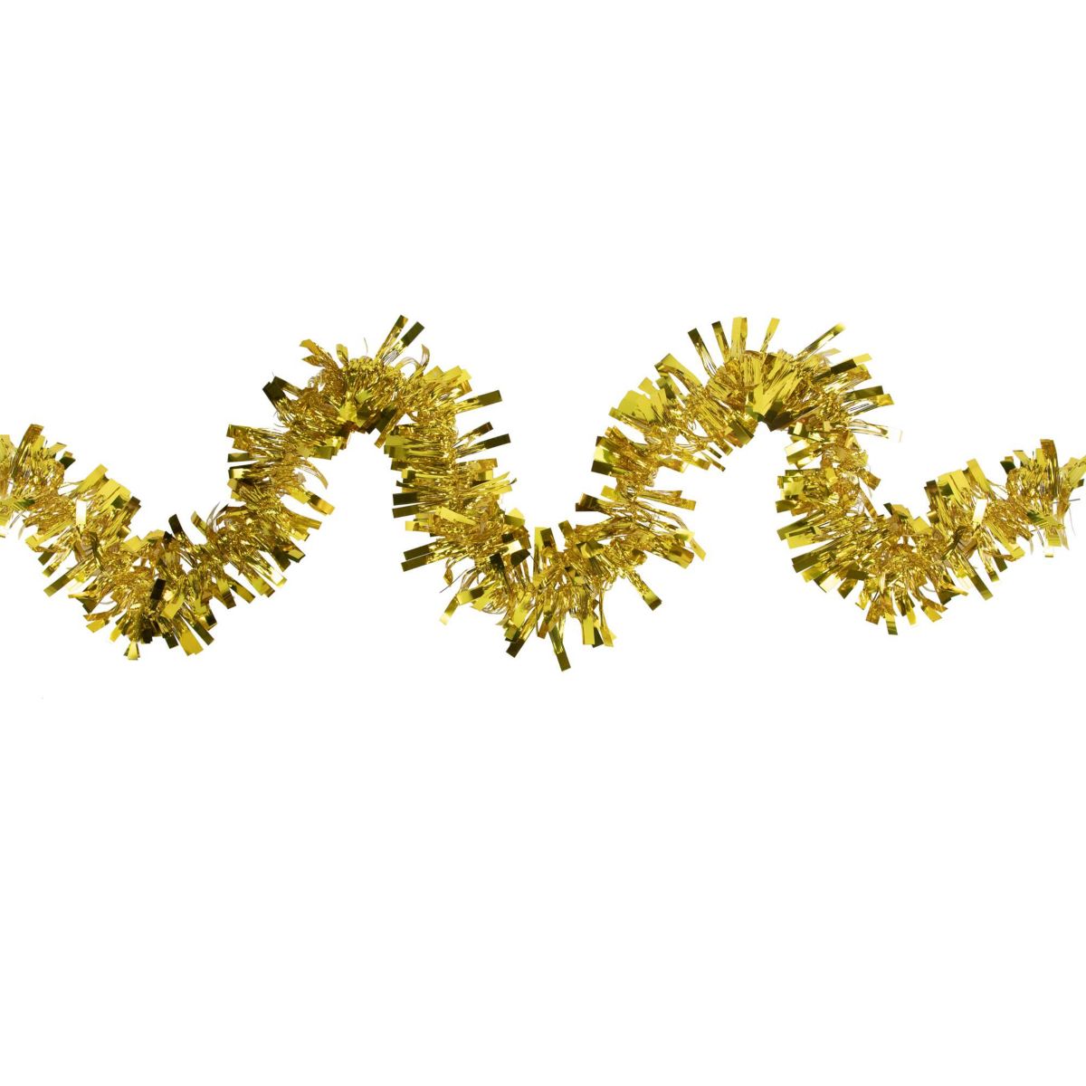 Boa Wide Cut Tinsel Commercial Christmas Garland - 50 x 3" - Gold - Unlit