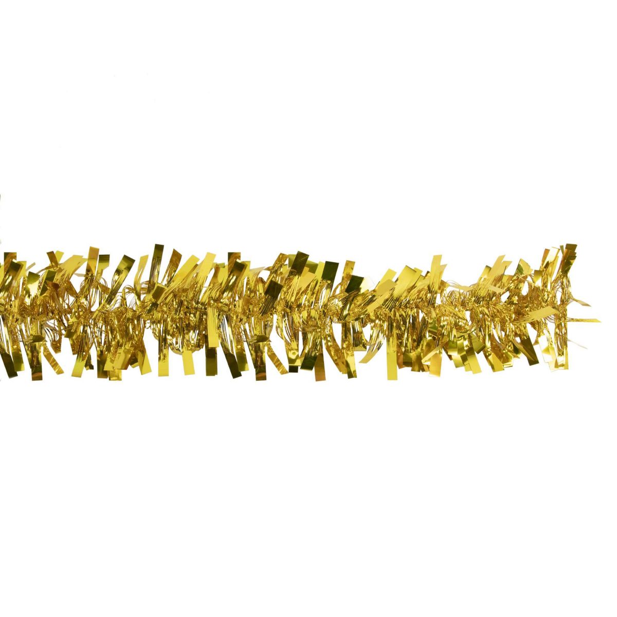 Boa Wide Cut Tinsel Commercial Christmas Garland - 50 x 3" - Gold - Unlit