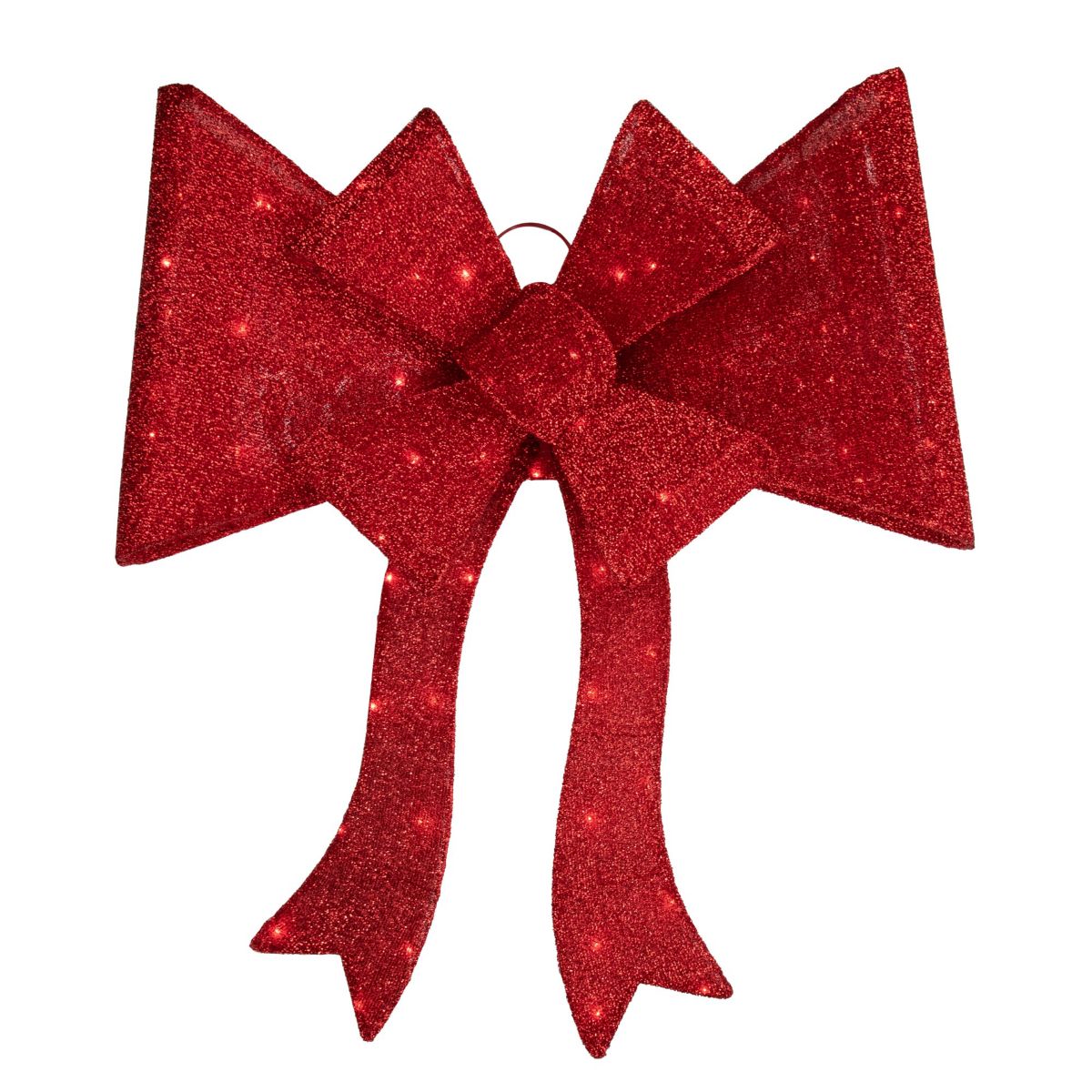 8ft Red LED Lighted Christmas Doorway Arch Decoration with Bow