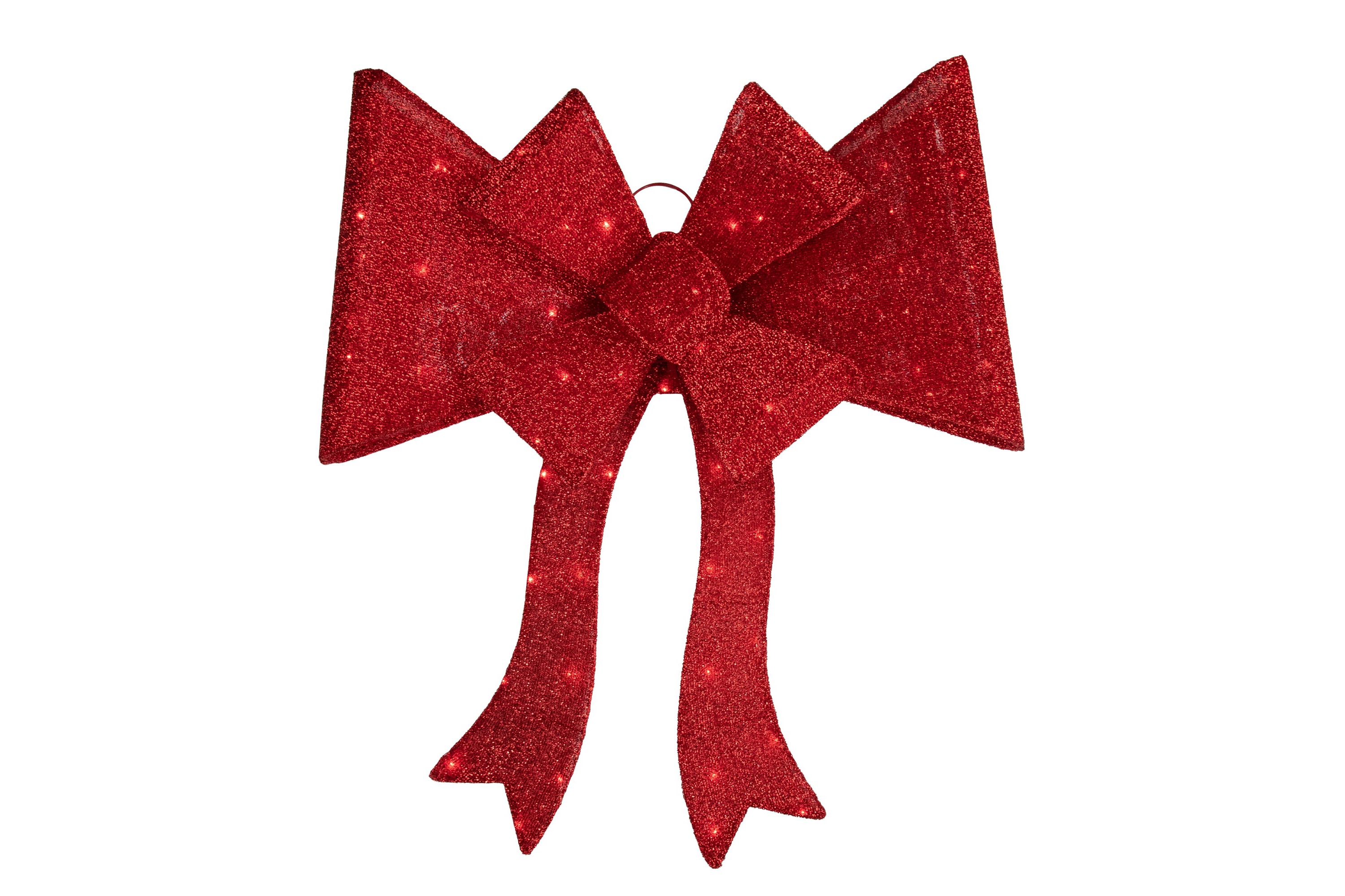 8ft Red LED Lighted Christmas Doorway Arch Decoration with Bow