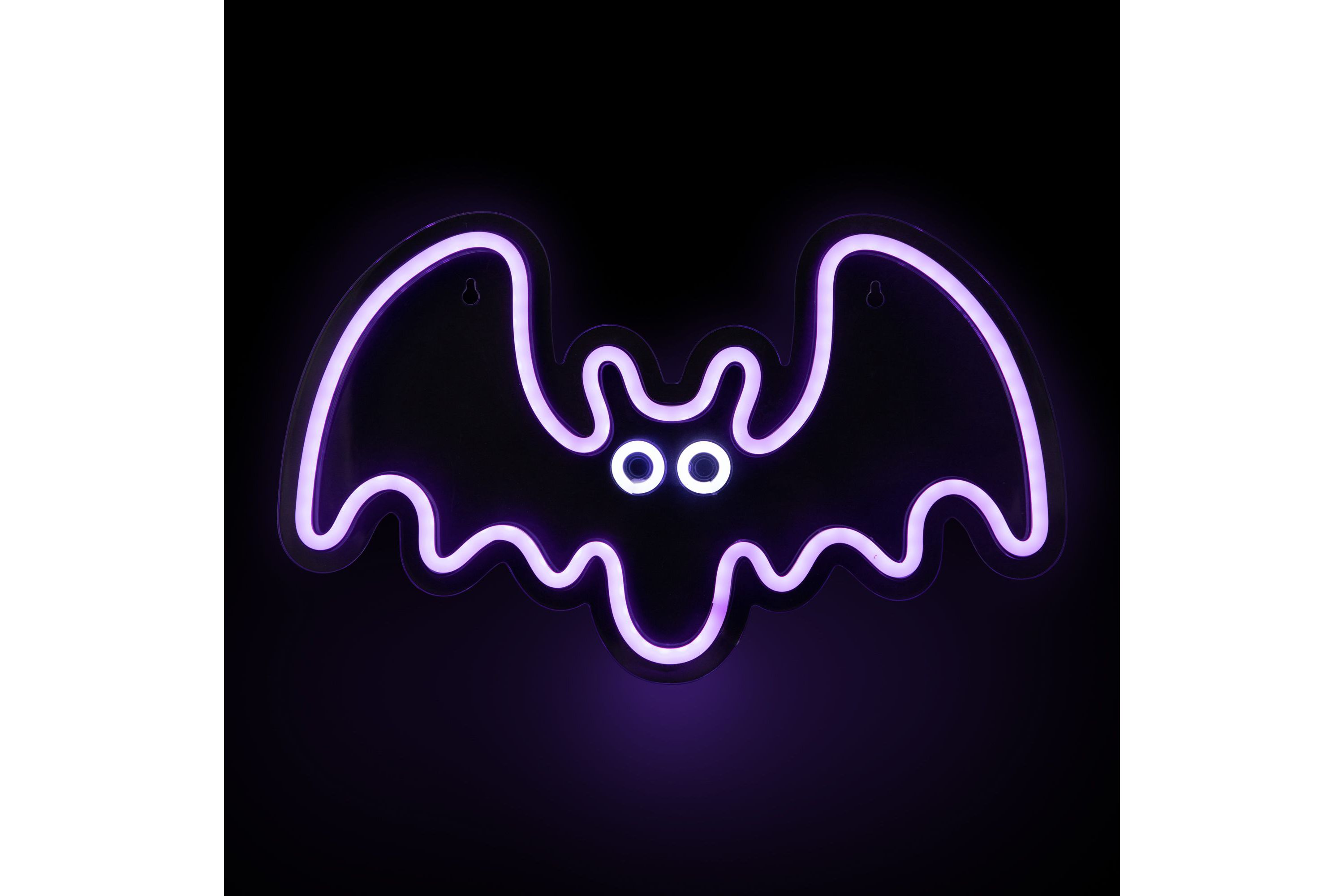 15" Purple LED Lighted Neon Style Purple Bat Halloween Window Silhouette