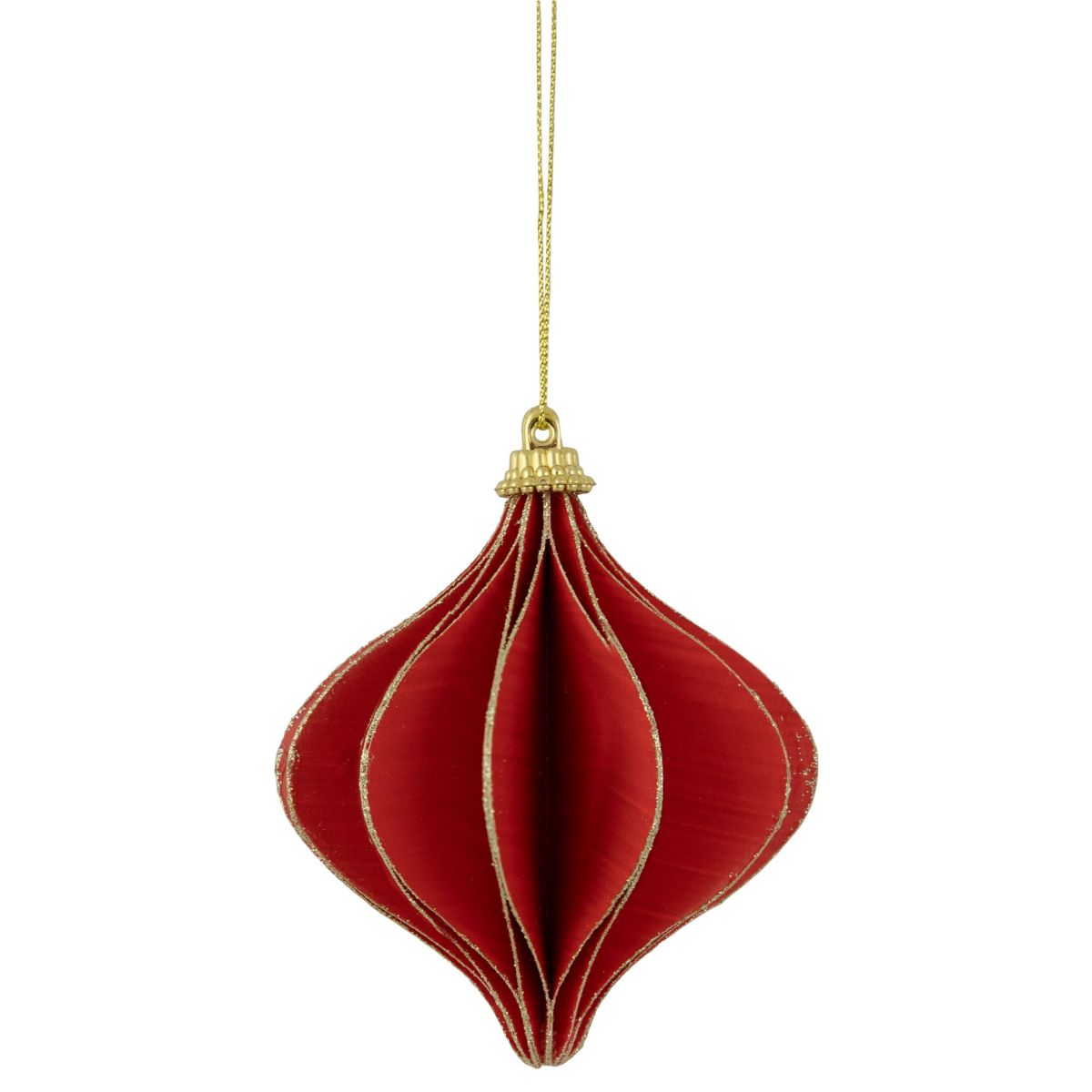 4.25inch Glittered Red Onion Christmas Ornament
